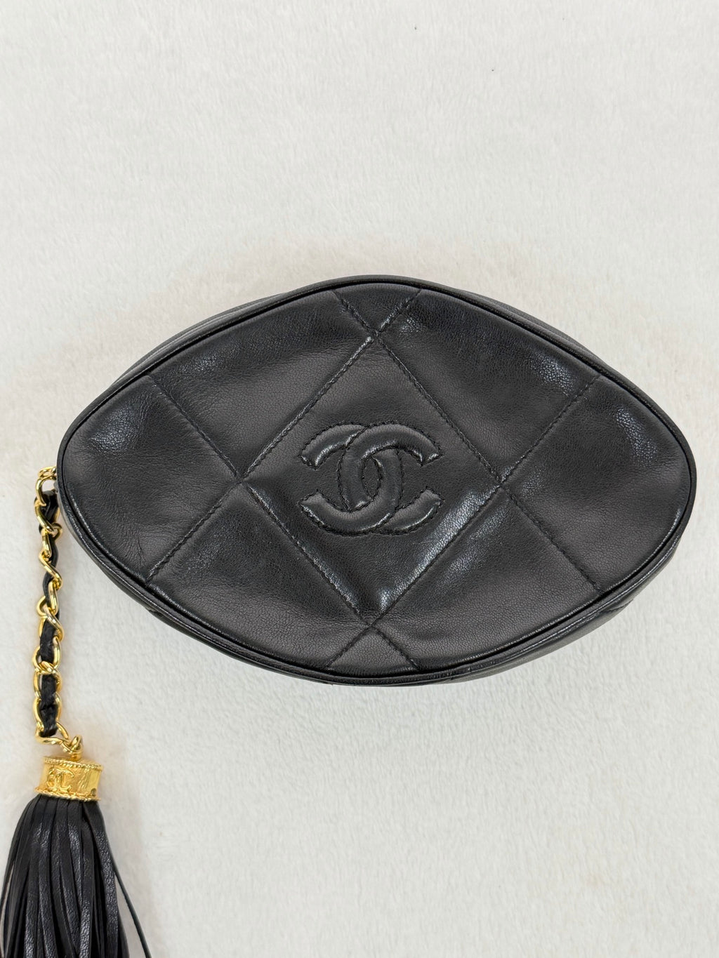 CHANEL Oval Lambskin Handbag