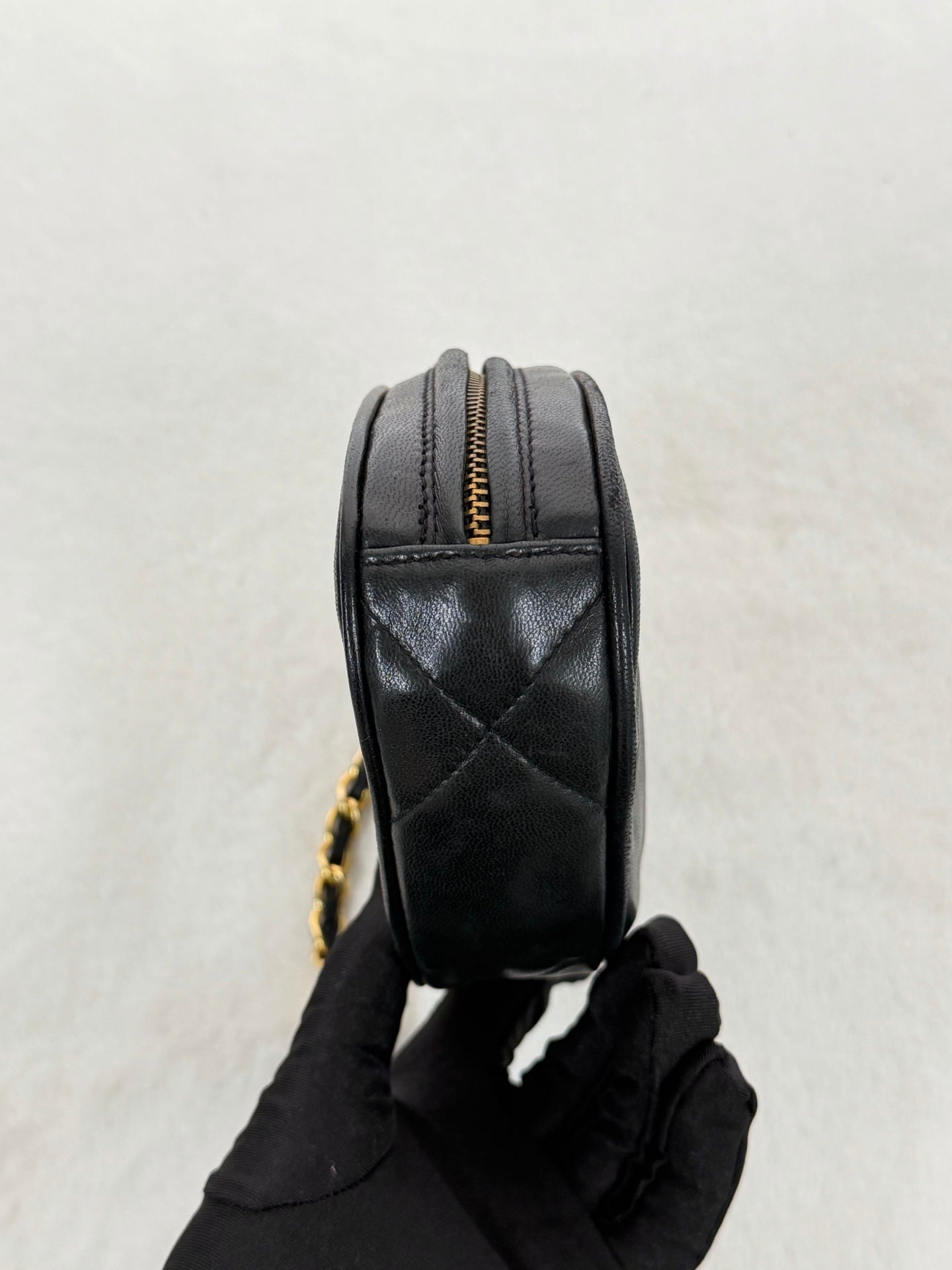 CHANEL Oval Lambskin Handbag