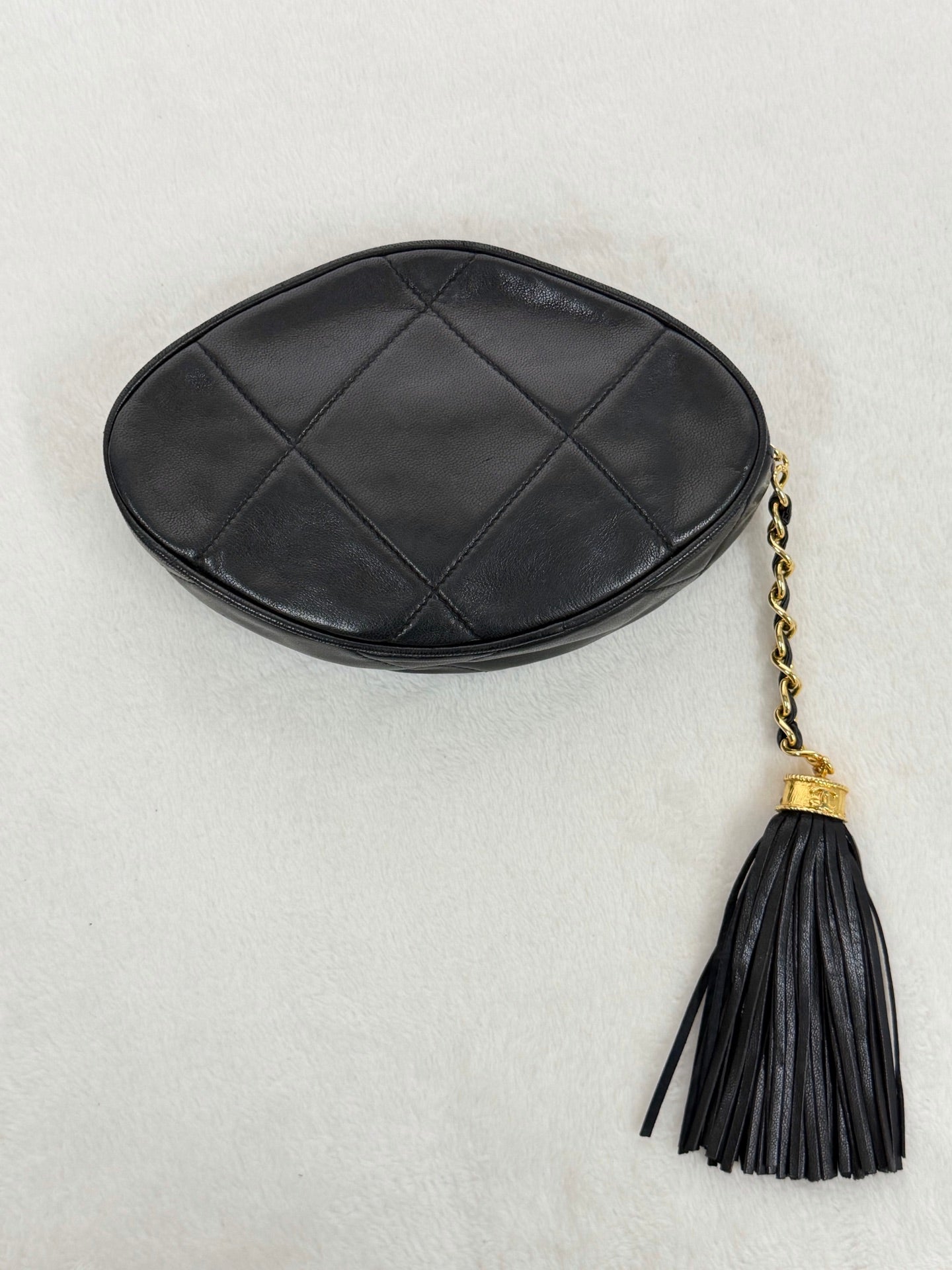 CHANEL Oval Lambskin Handbag