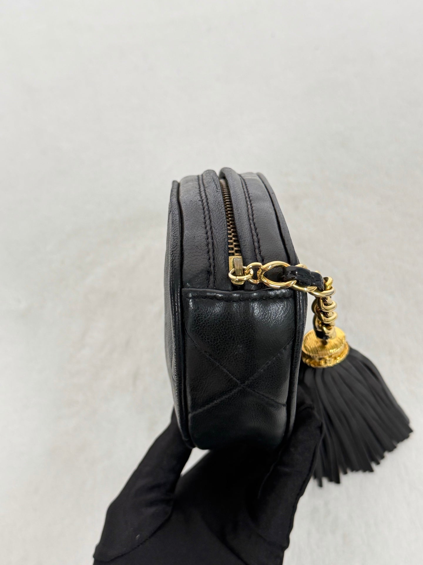 CHANEL Oval Lambskin Handbag