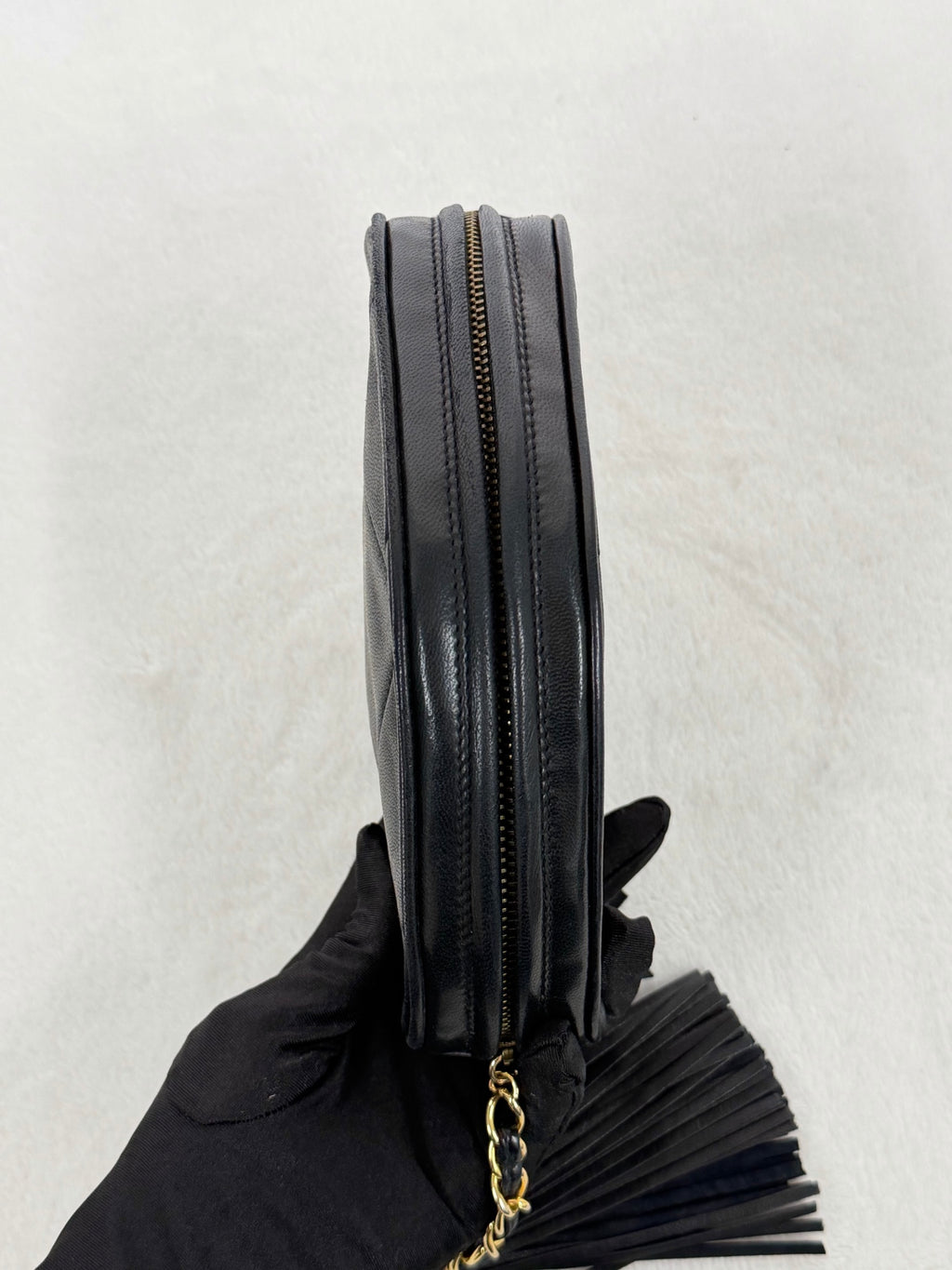 CHANEL Oval Lambskin Handbag