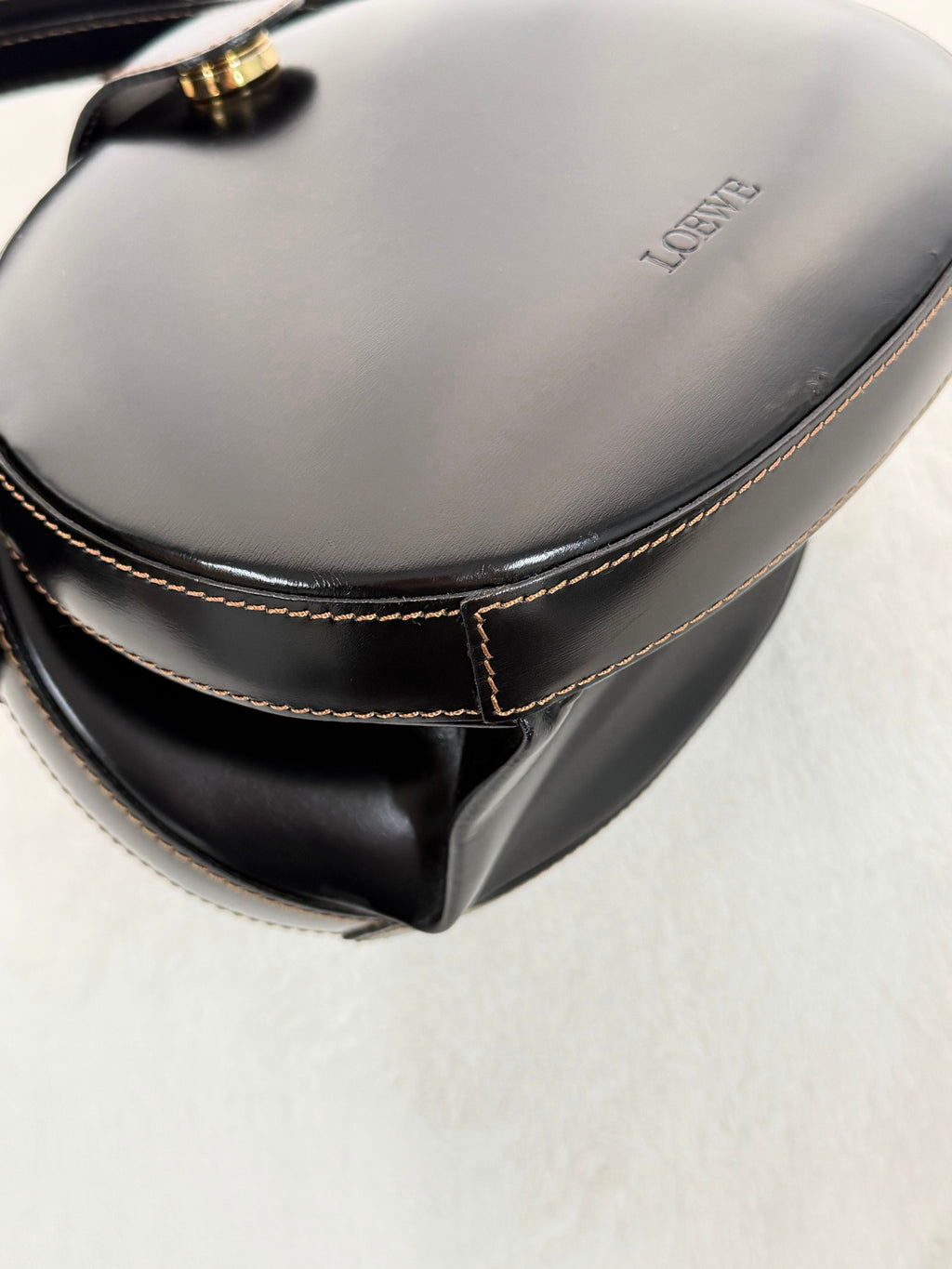 LOEWE Plaza Black Leather Handbag