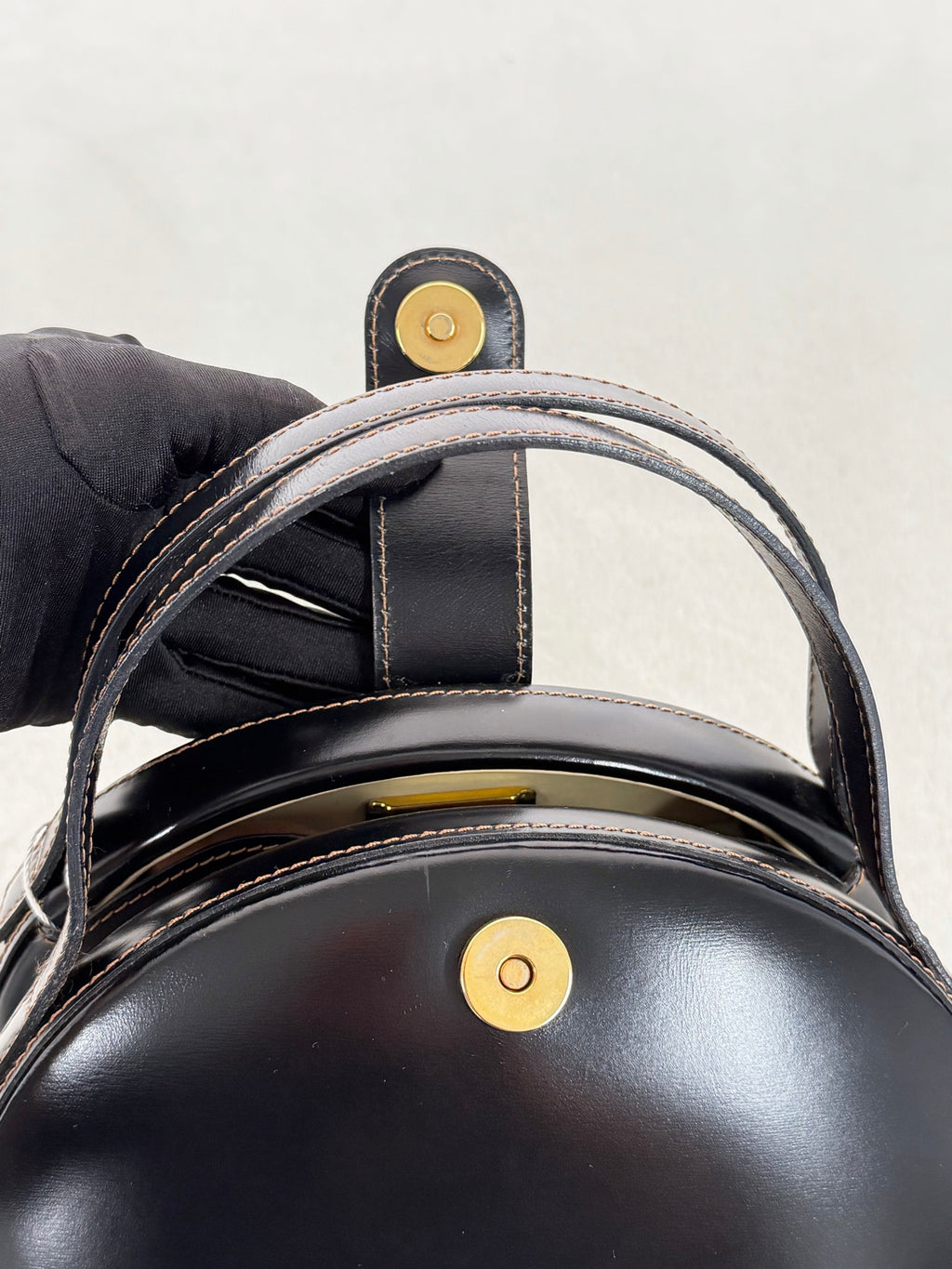 LOEWE Plaza Black Leather Handbag