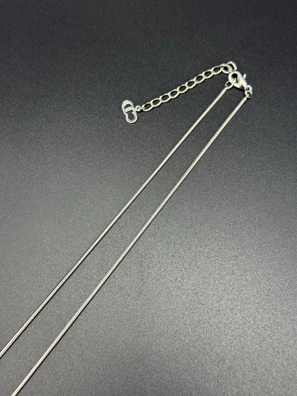 CHRISITIAN DIOR D Logo Rhinestone Necklace