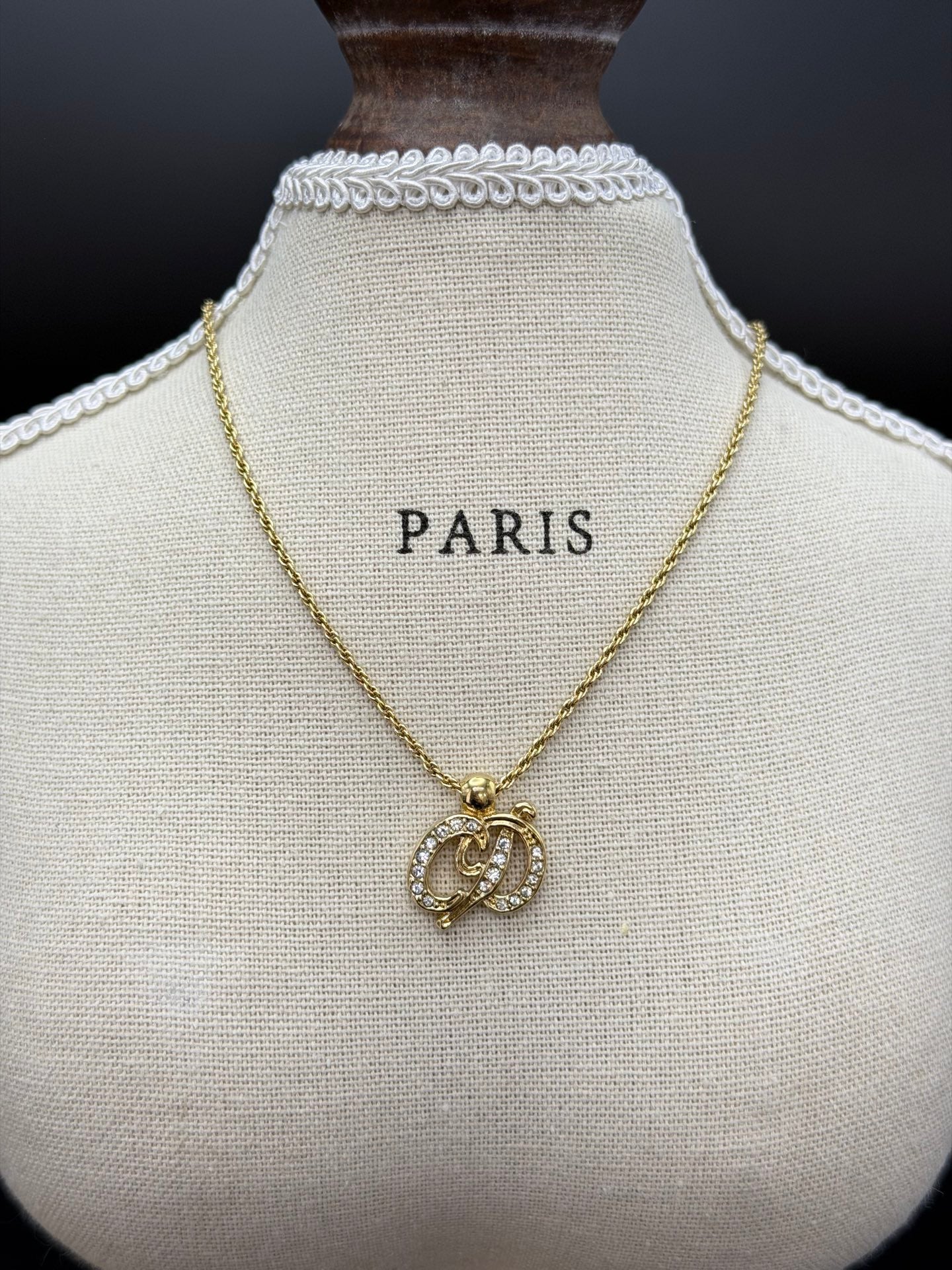 CHRISITIAN DIOR Rhinestone Vintage Necklace