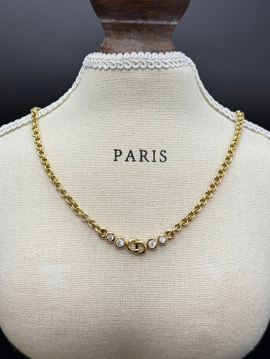 CHRISTIAN DIOR Rhinestone Vintage Necklace