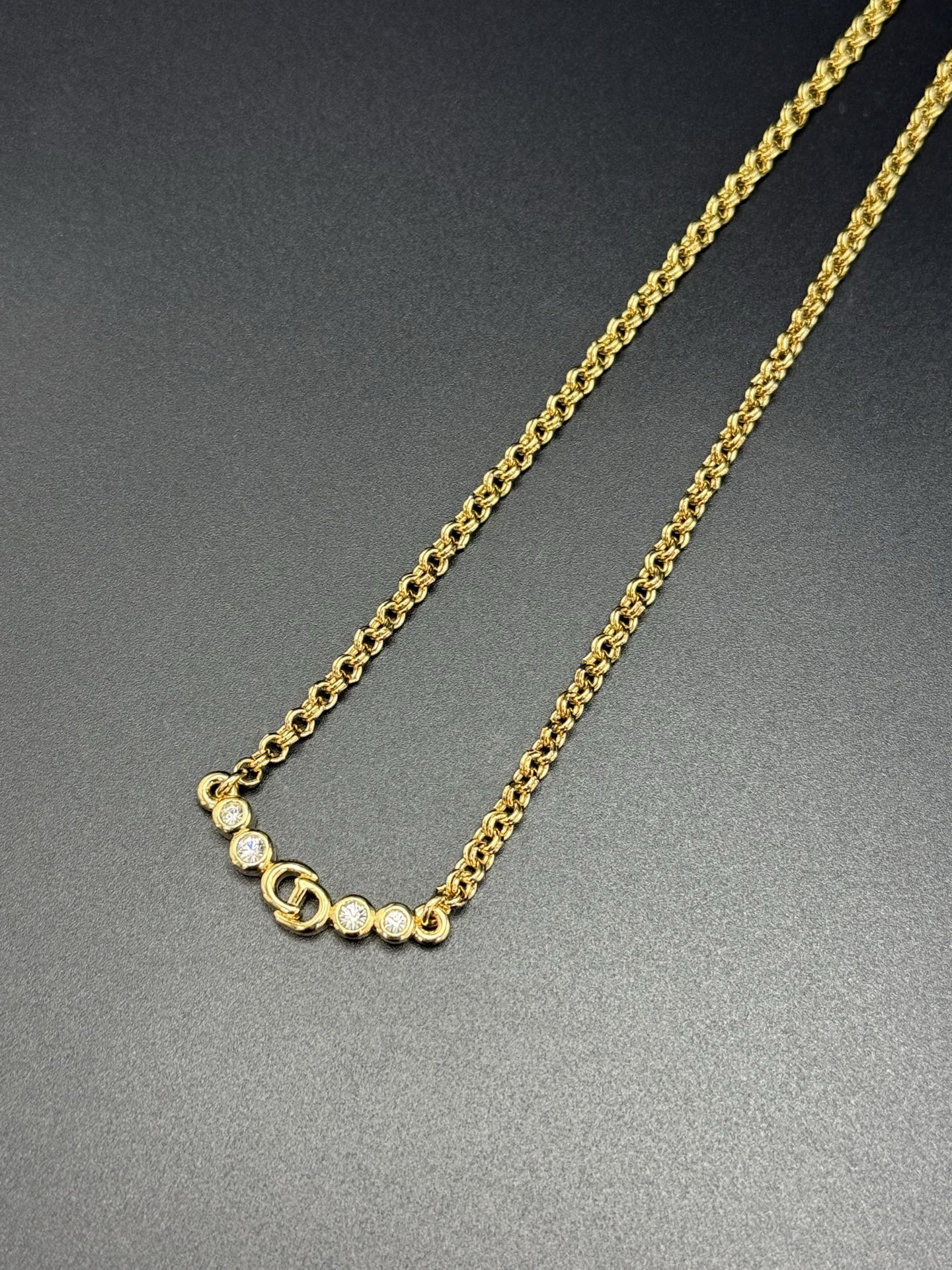 CHRISTIAN DIOR Rhinestone Vintage Necklace
