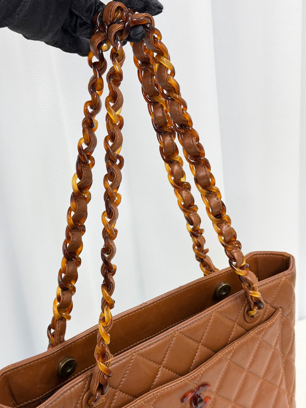 CHANEL Tortosiseshell-Chain Tote bag