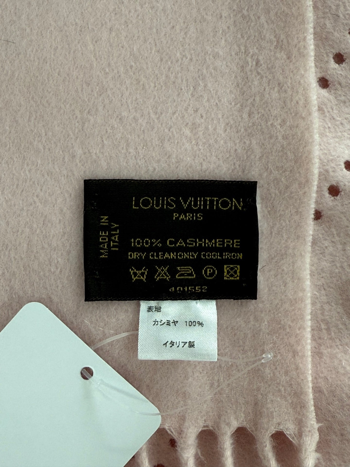 LOUIS VUITTON Pink Casehmere Scarf