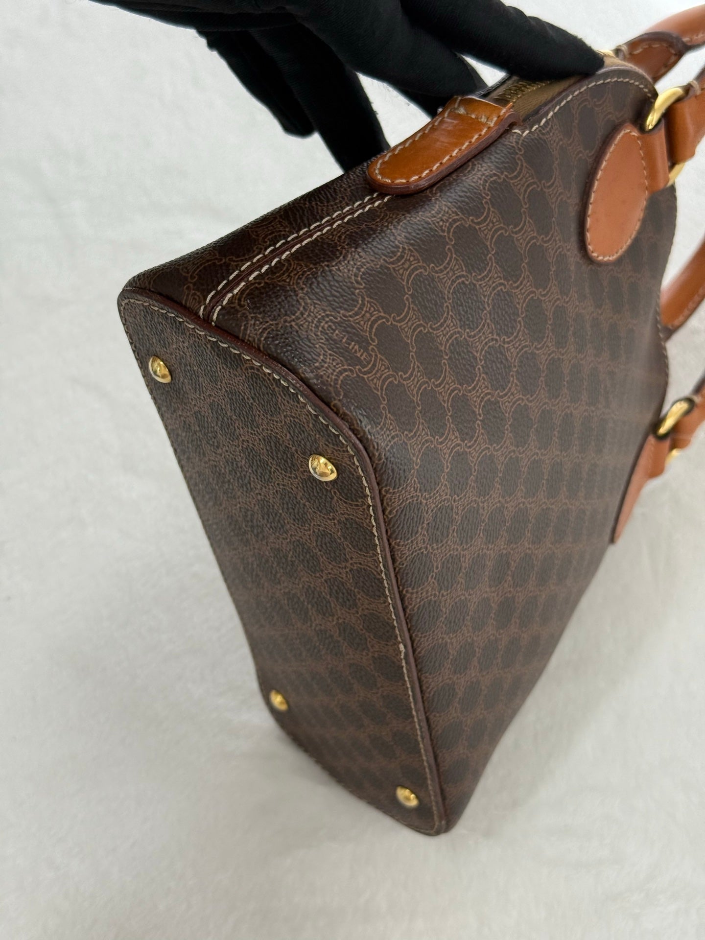 Celine Macadam Half-moon Handbag
