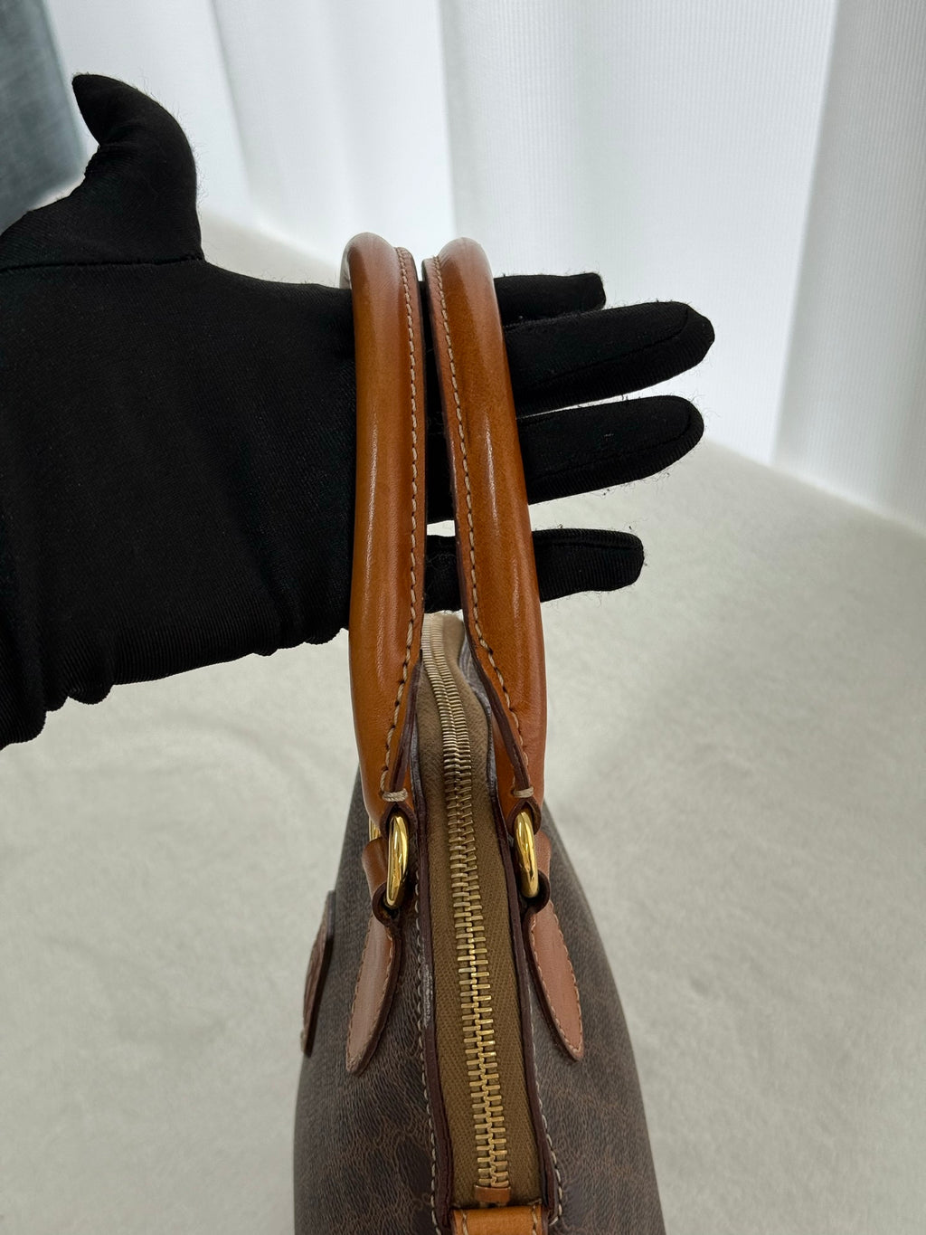 Celine Macadam Half-moon Handbag