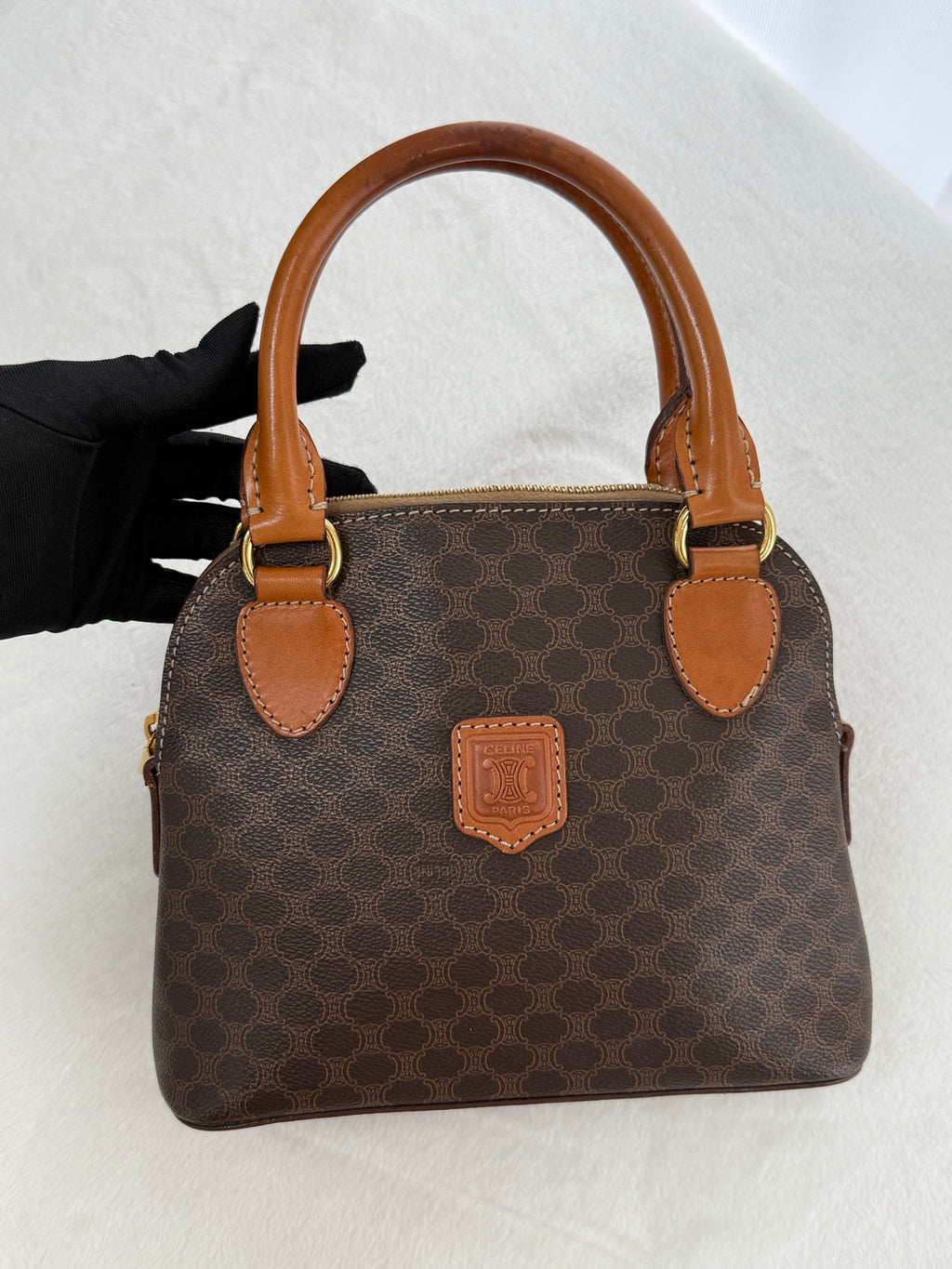 Celine Macadam Half-moon Handbag