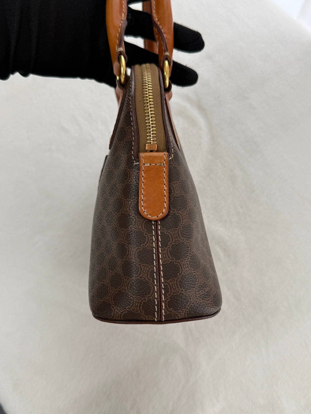 Celine Macadam Half-moon Handbag