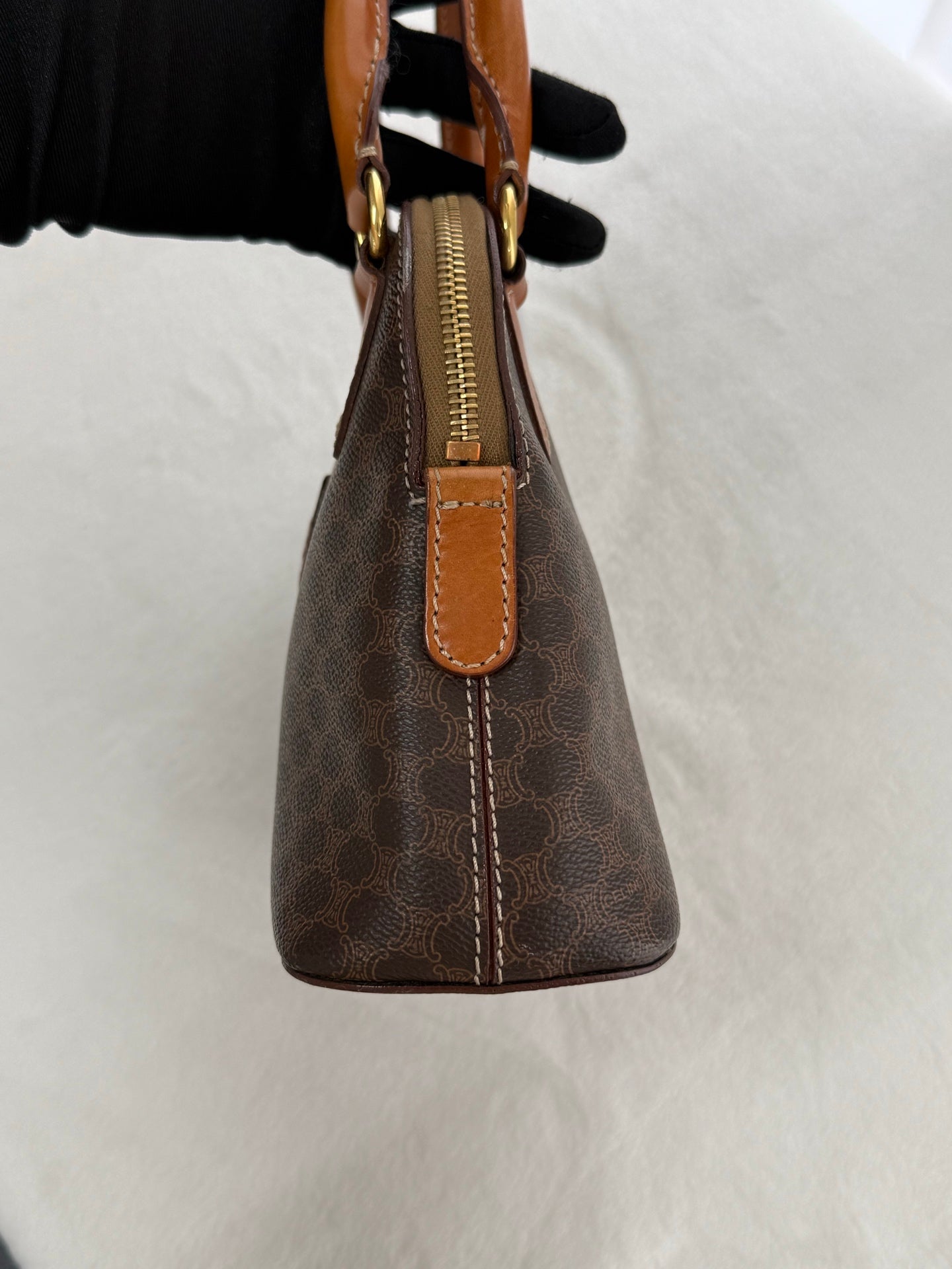 Celine Macadam Half-moon Handbag