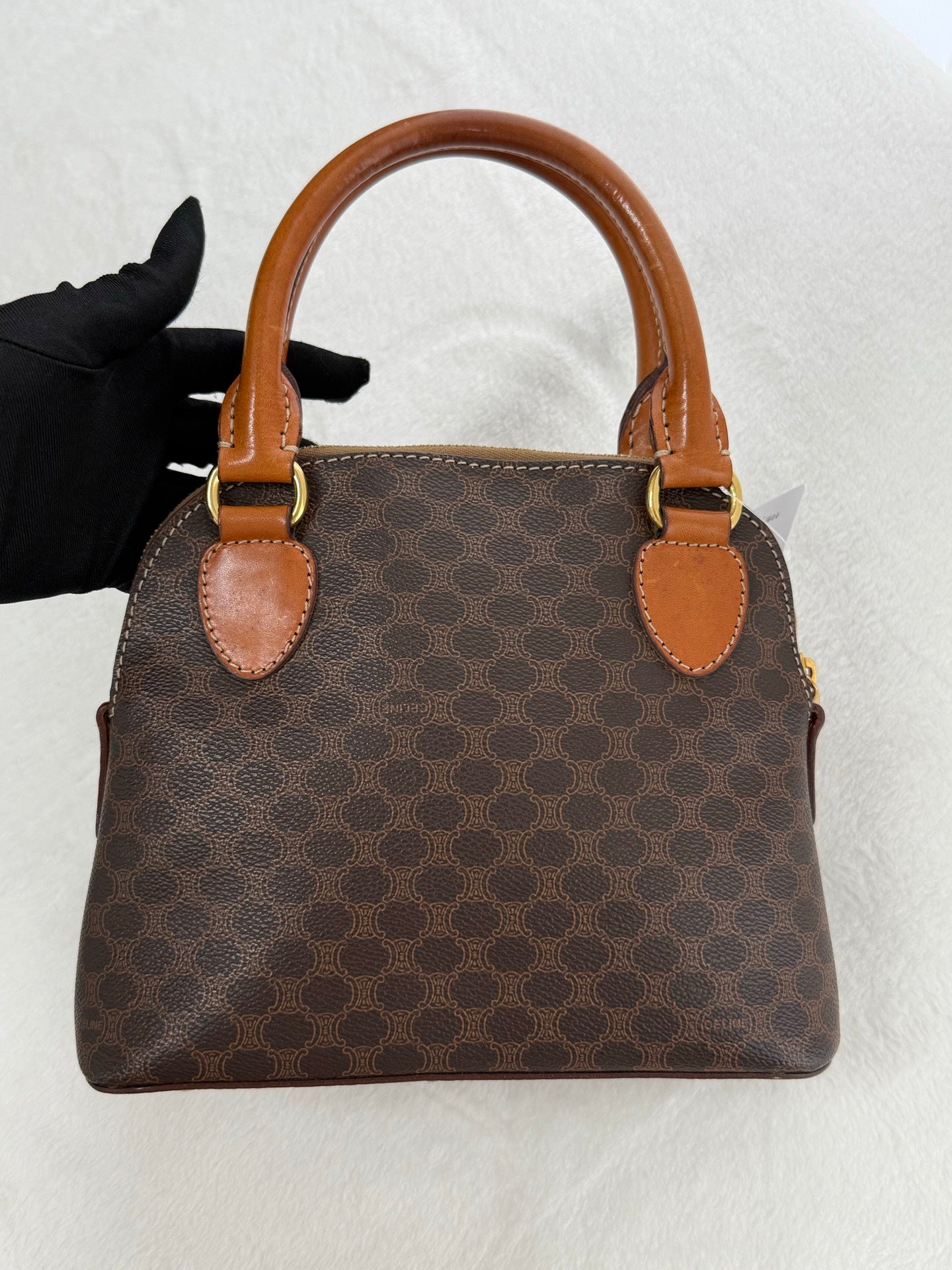 Celine Macadam Half-moon Handbag