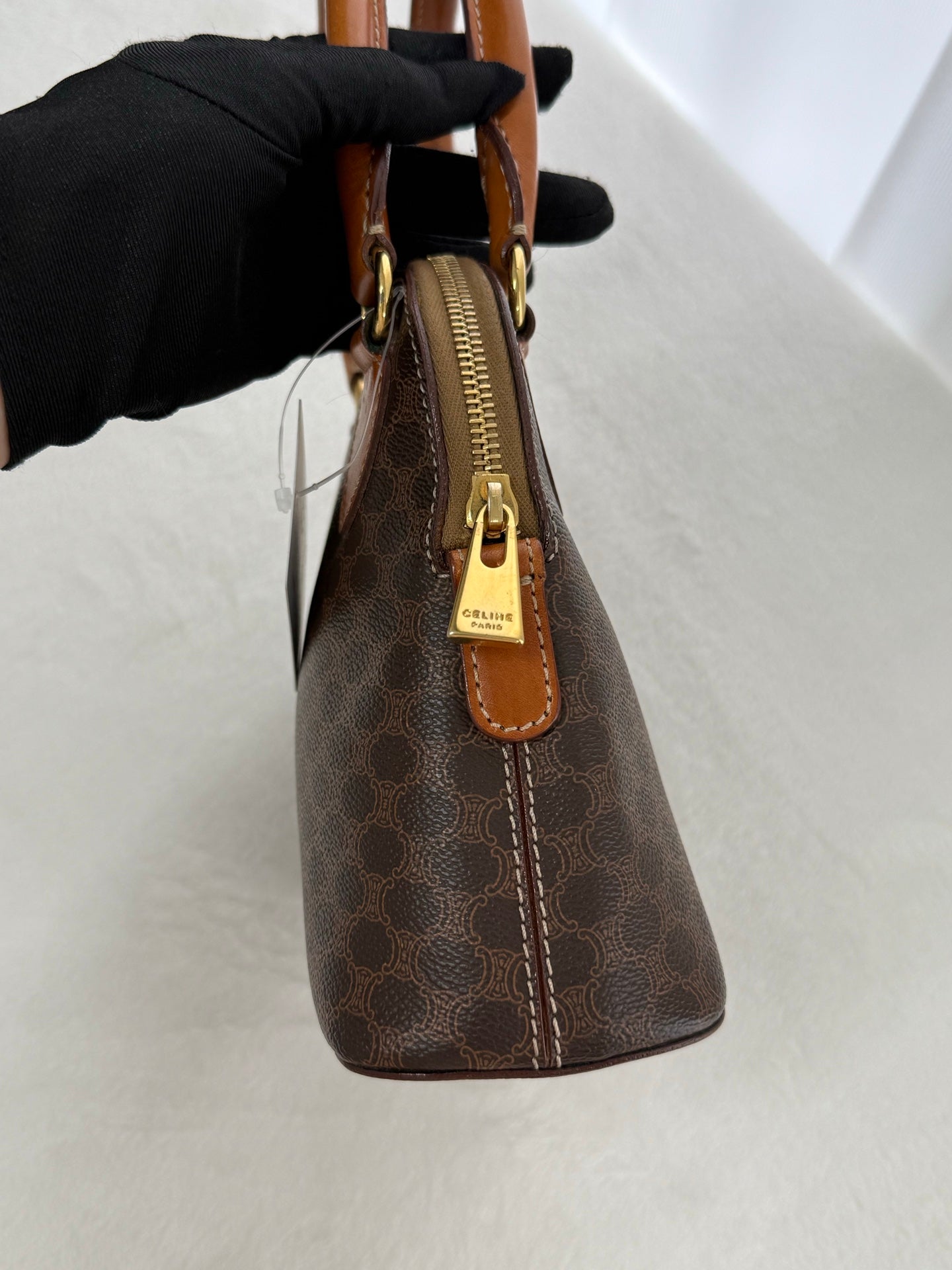 Celine Macadam Half-moon Handbag