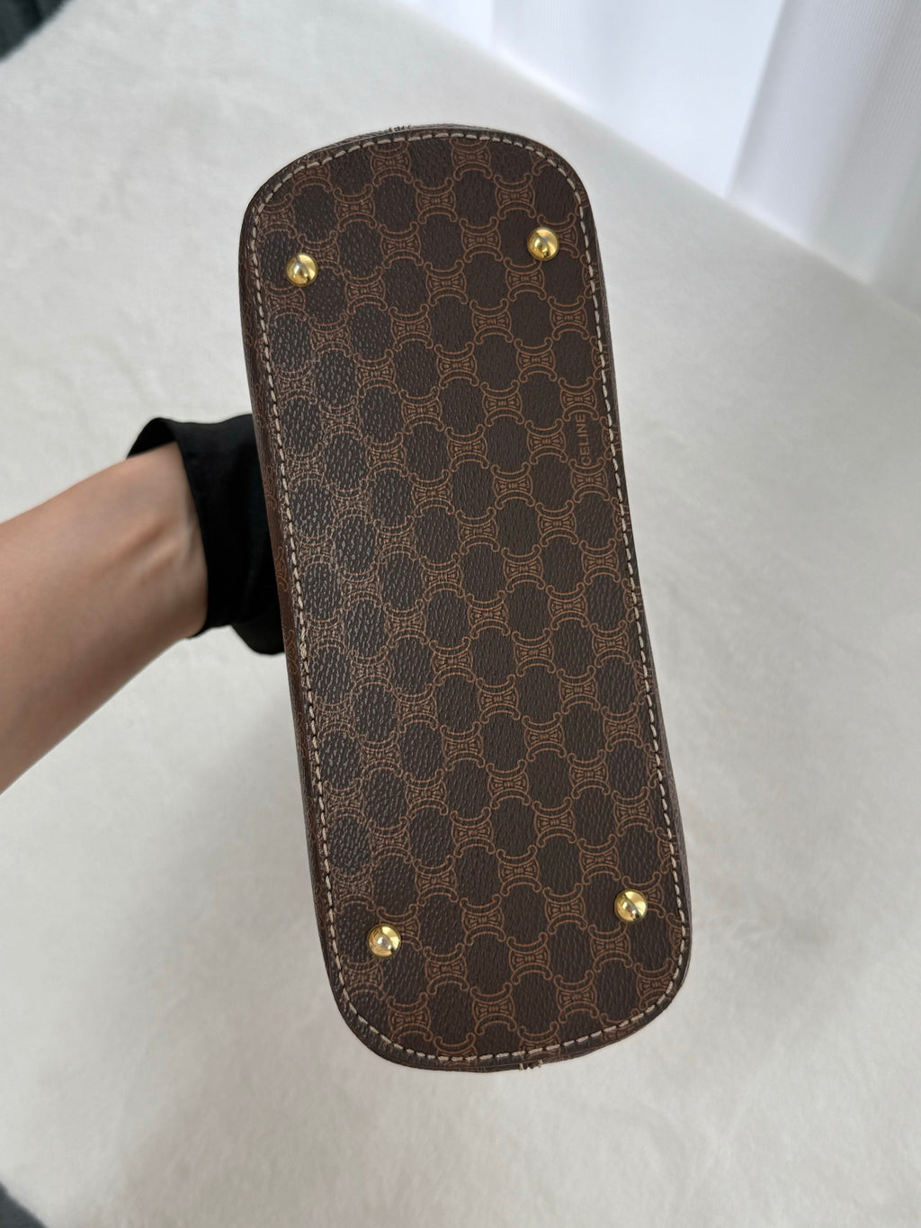 Celine Macadam Half-moon Handbag