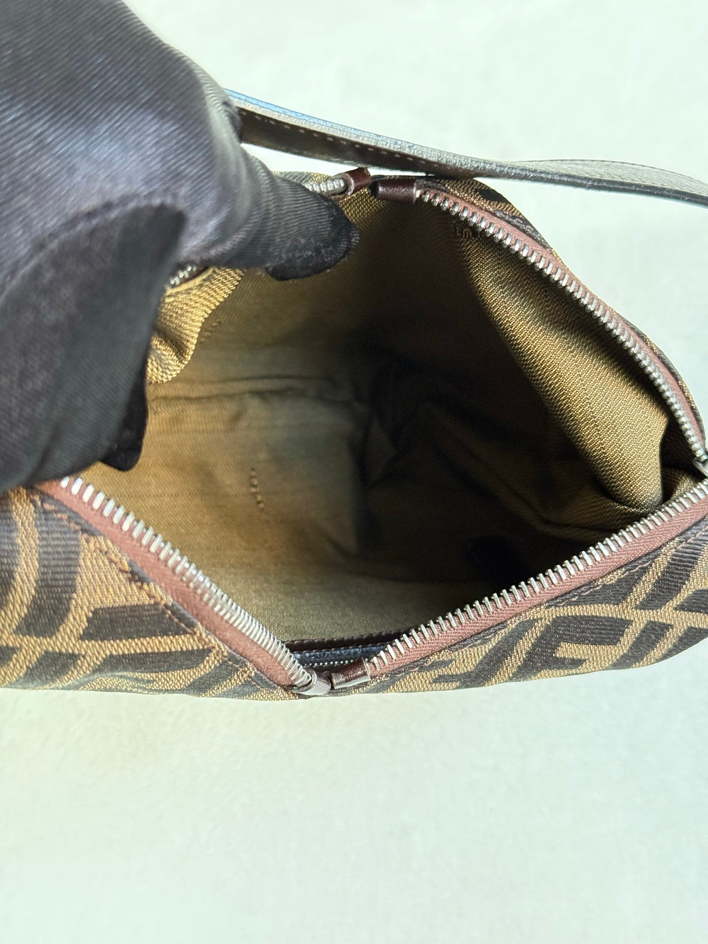 FENDI zucca v-shaped Hobobag