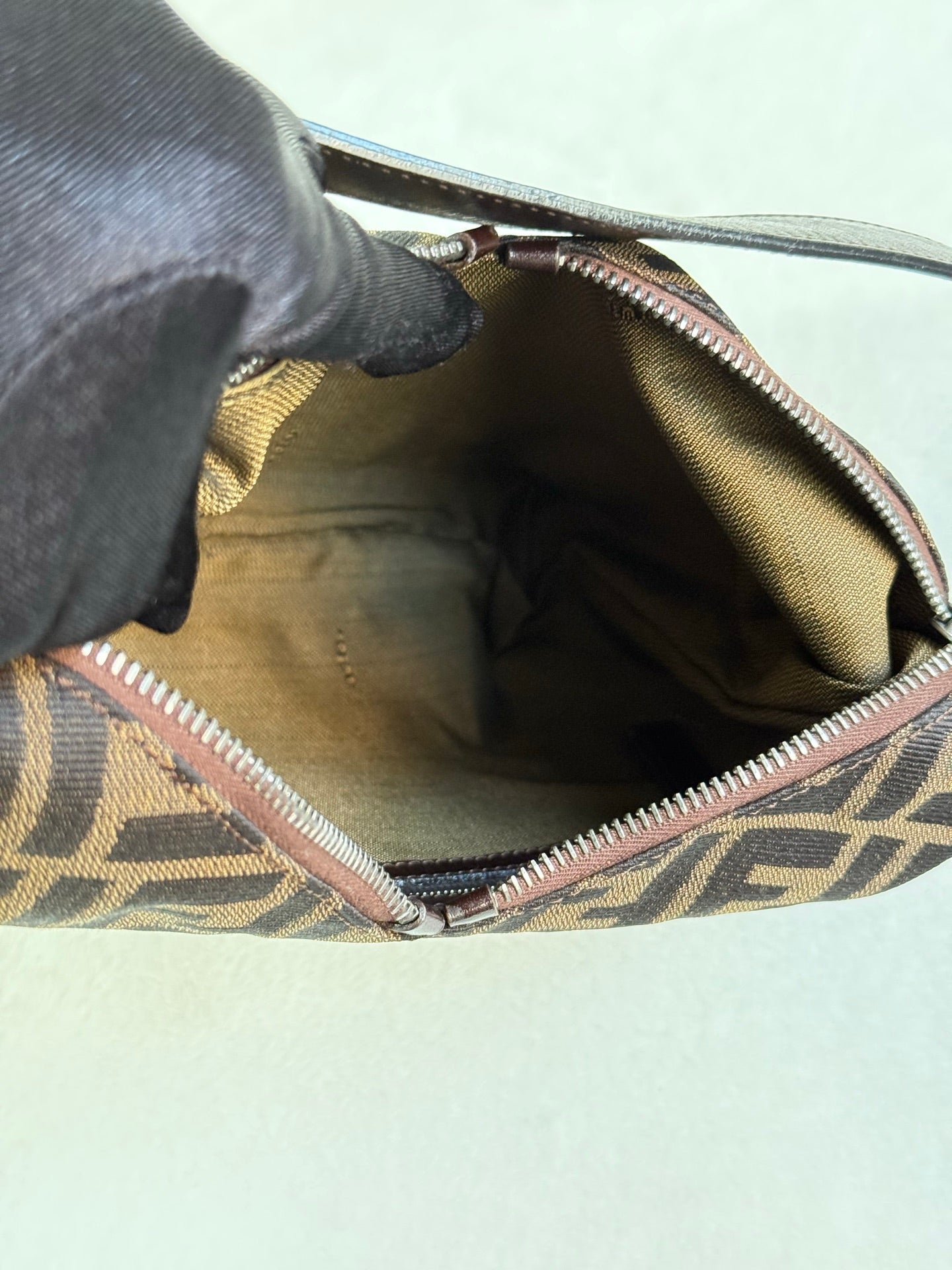FENDI zucca v-shaped Hobobag