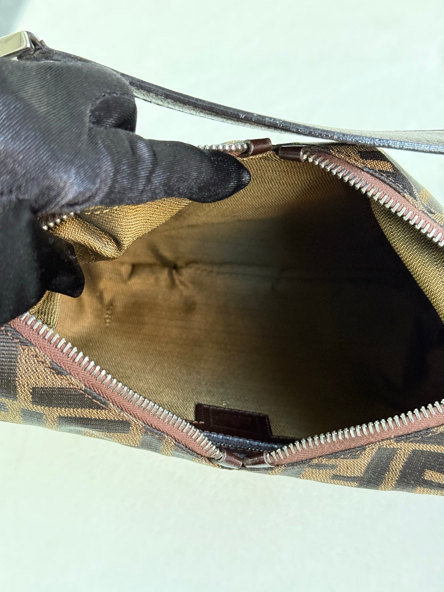 FENDI zucca v-shaped Hobobag