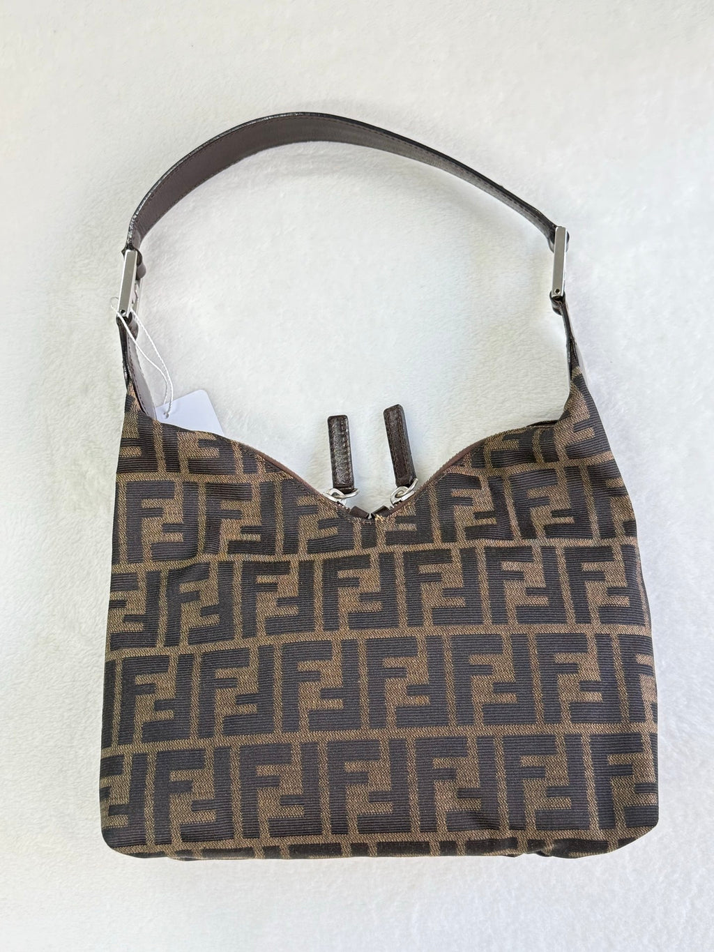 FENDI zucca v-shaped Hobobag
