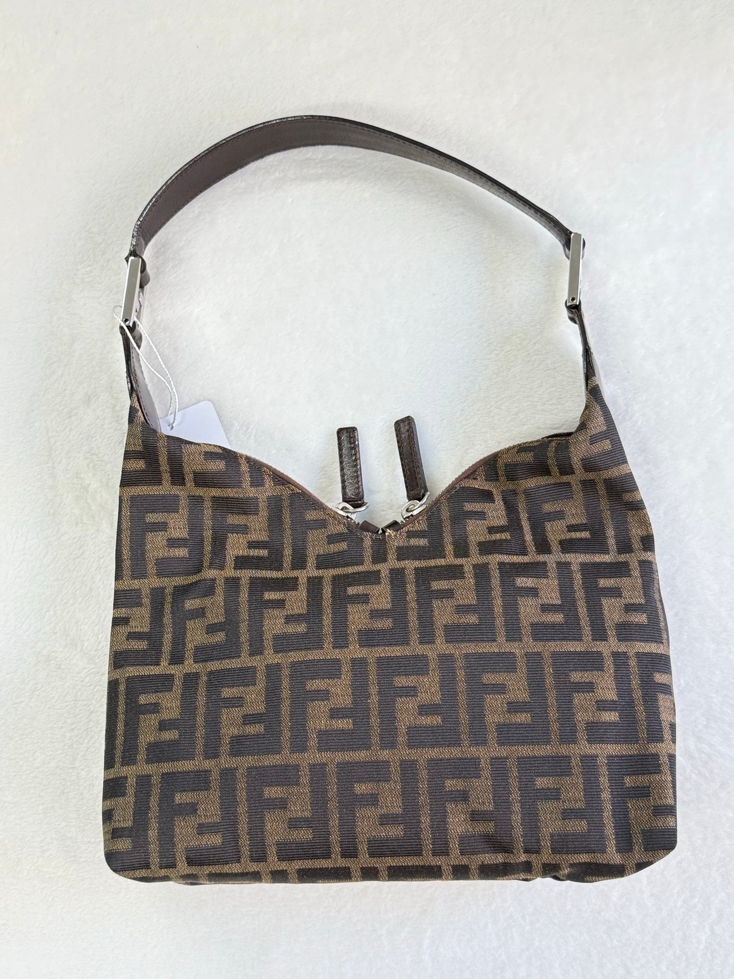FENDI zucca v-shaped Hobobag