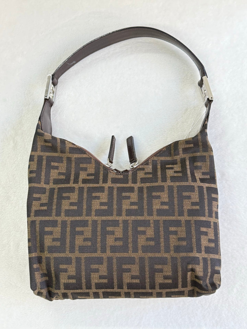 FENDI zucca v-shaped Hobobag