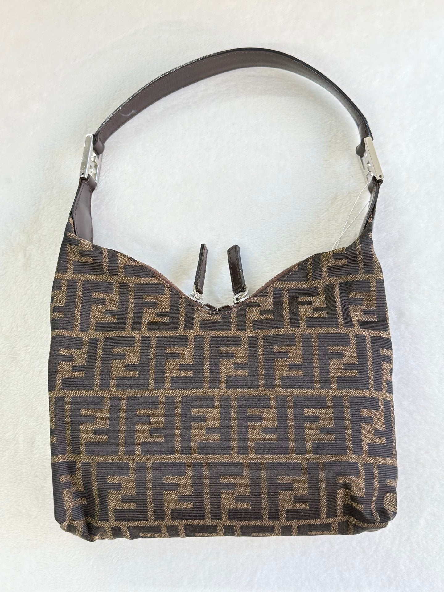 FENDI zucca v-shaped Hobobag