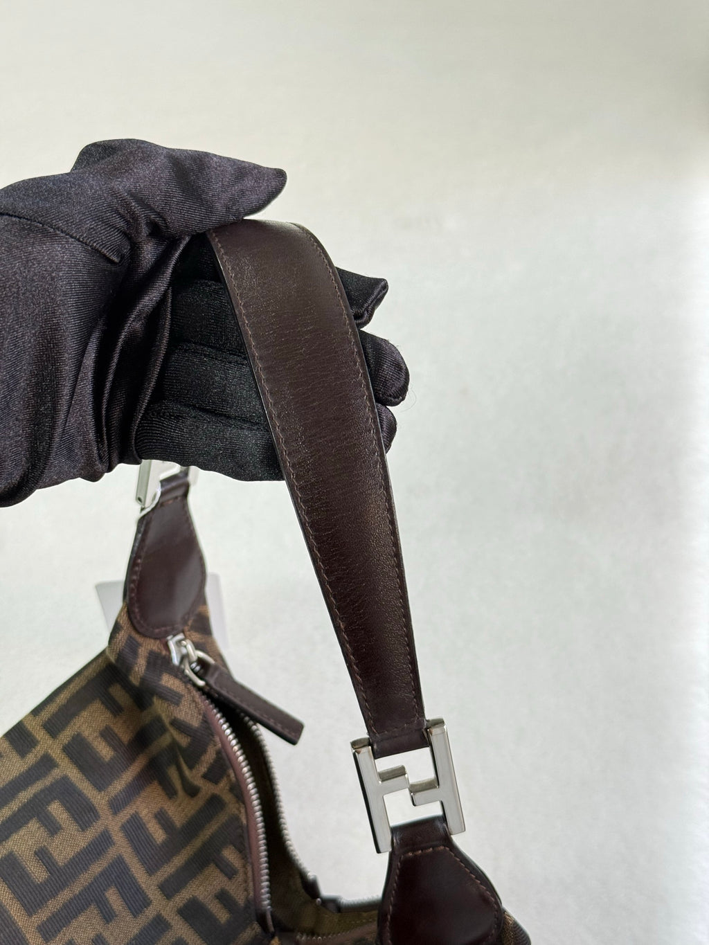 FENDI zucca v-shaped Hobobag