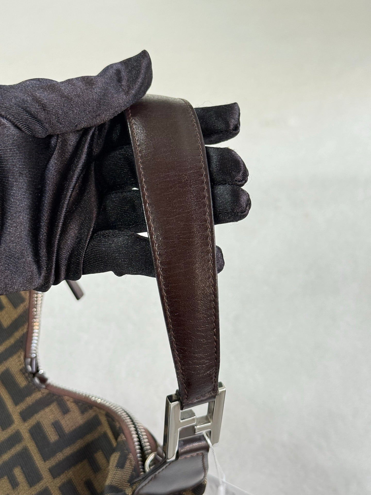 FENDI zucca v-shaped Hobobag