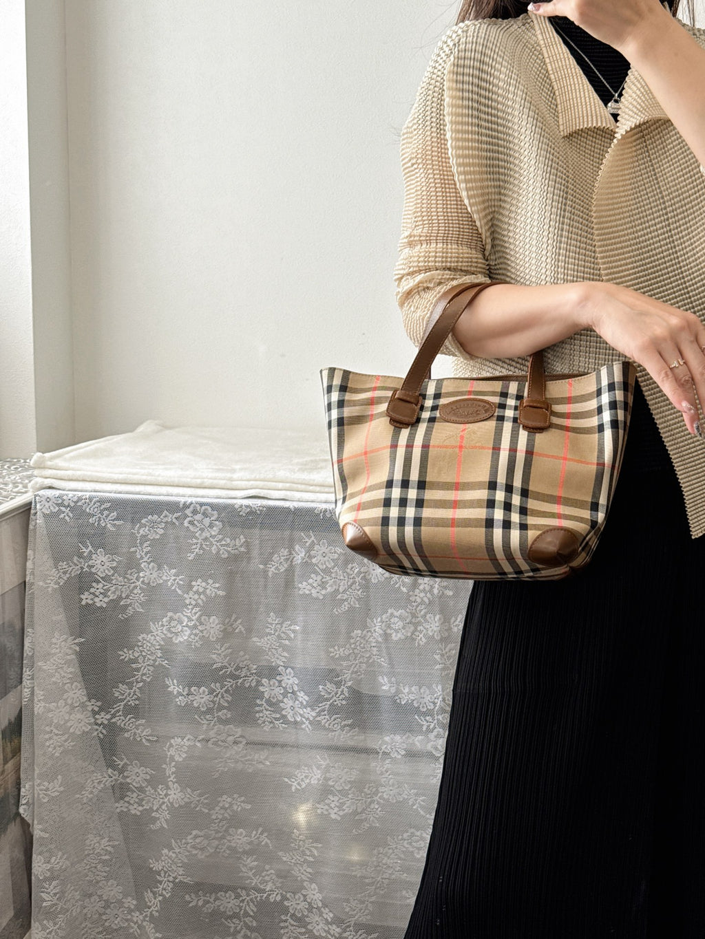 Burberry check pattern Handbag