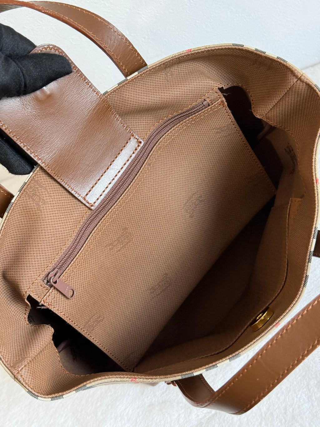 Burberry check pattern Handbag