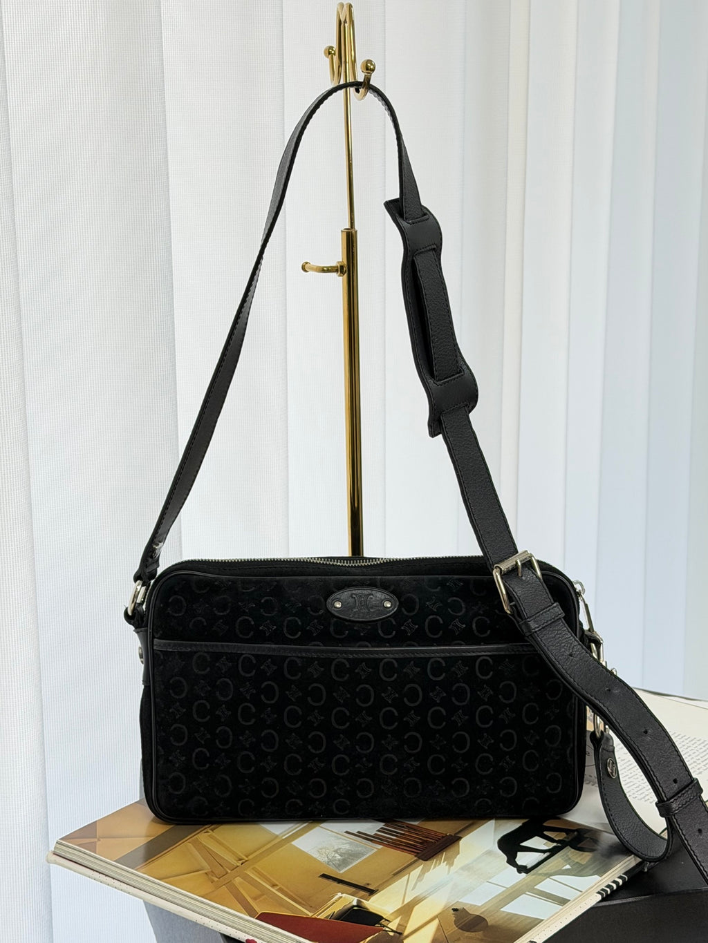CELINE Macadam Suede Crossbody Shoulderbag