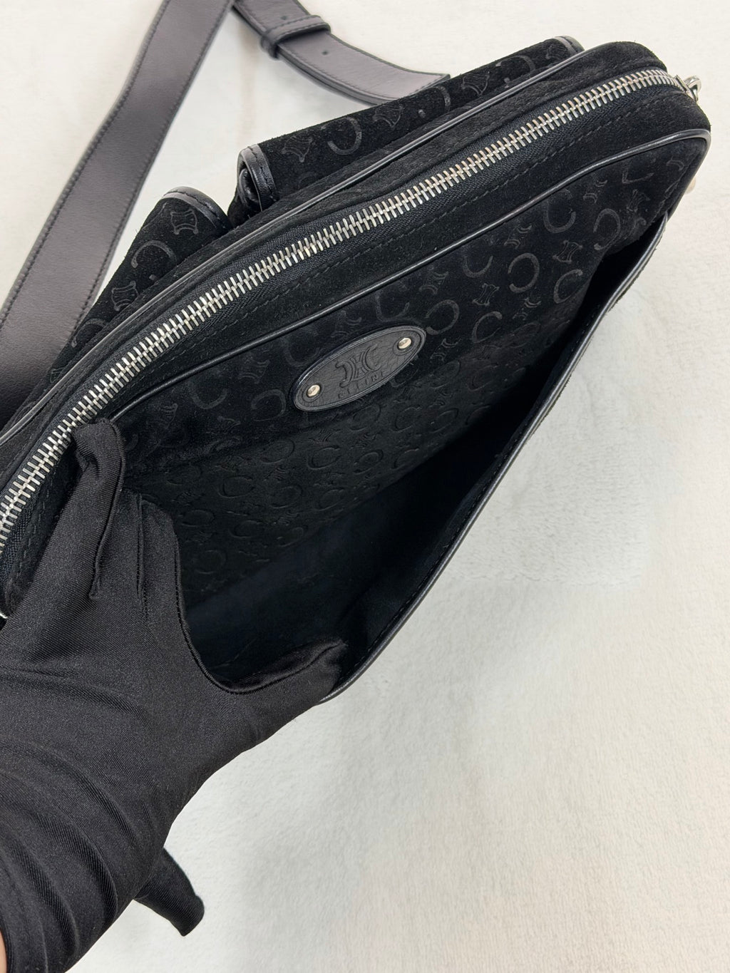 CELINE Macadam Suede Crossbody Shoulderbag