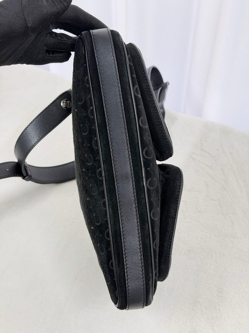 CELINE Macadam Suede Crossbody Shoulderbag