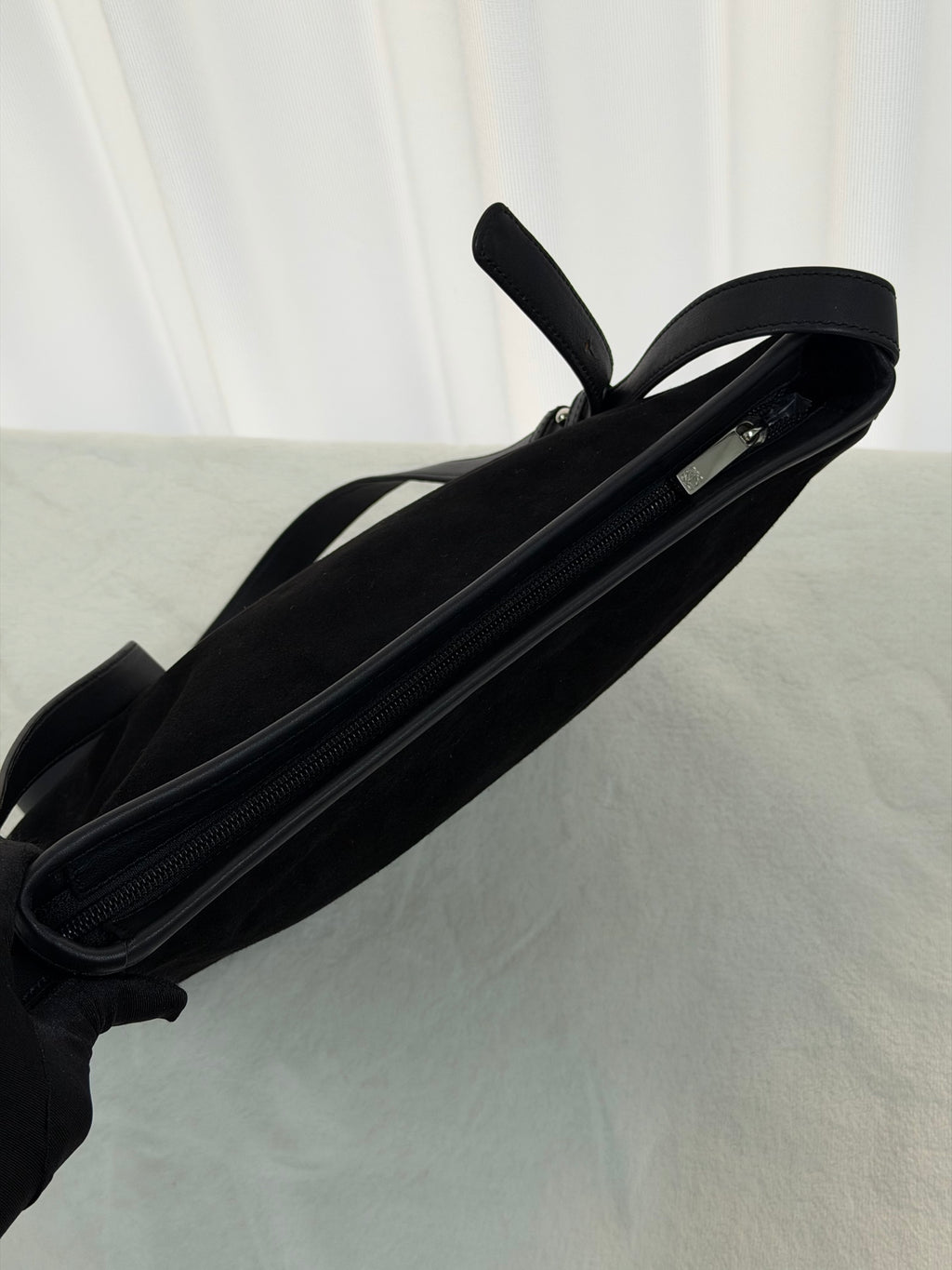 LOEWE Suede Black Shoulderbag