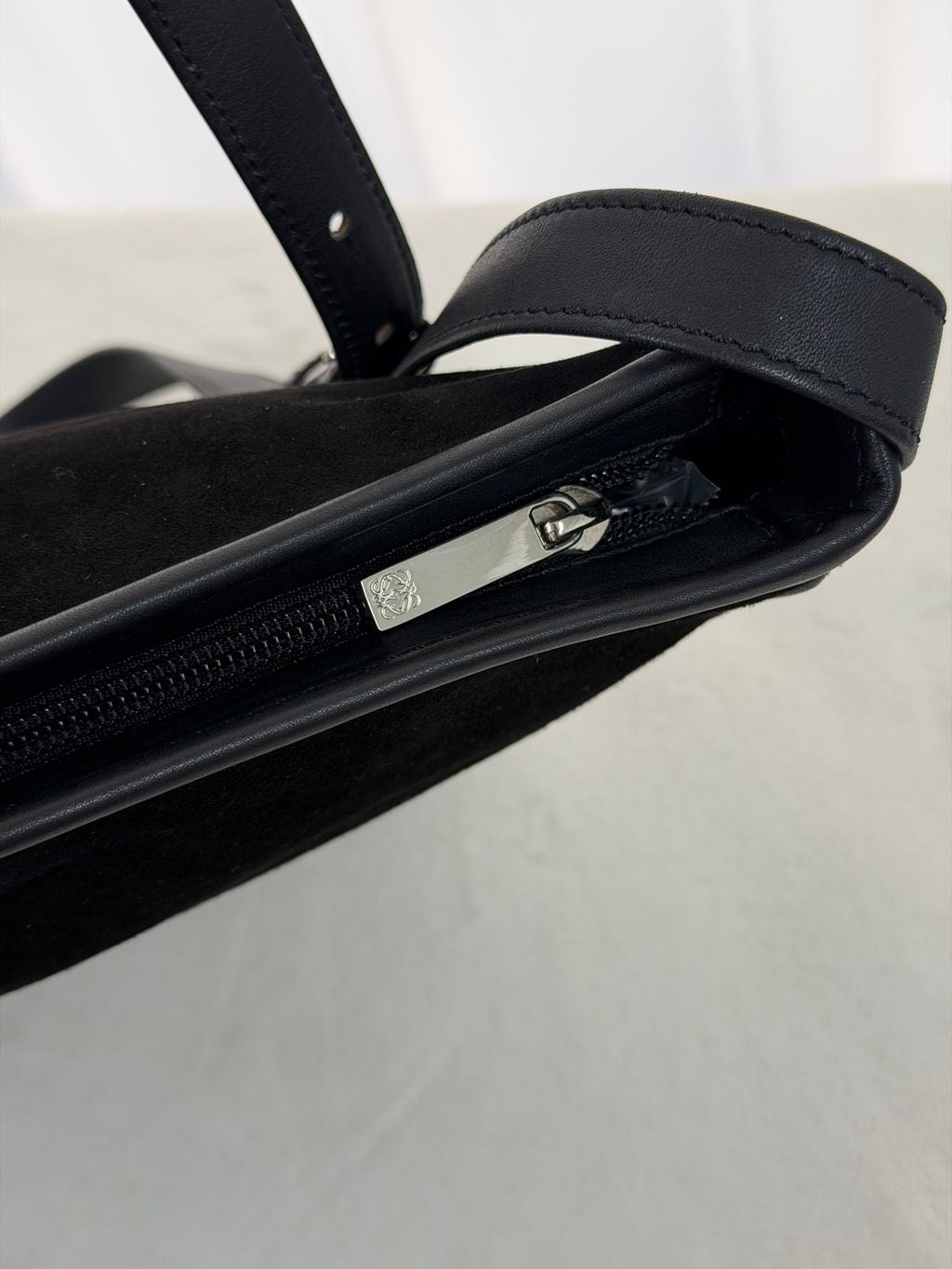 LOEWE Suede Black Shoulderbag