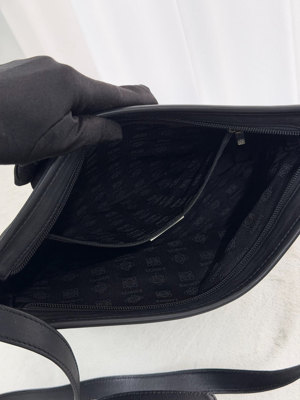 LOEWE Suede Black Shoulderbag