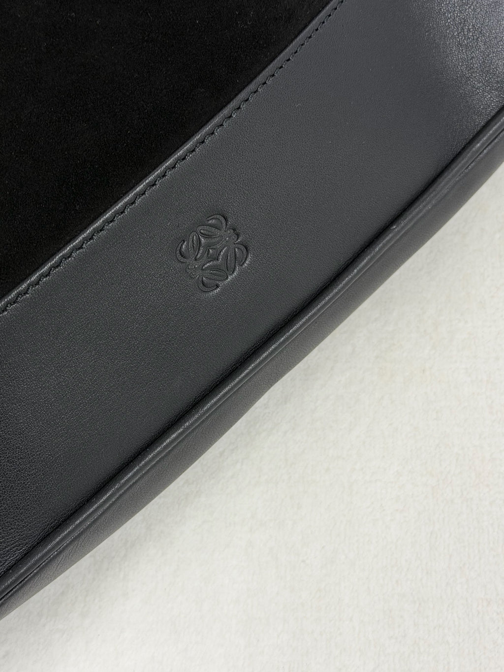 LOEWE Suede Black Shoulderbag