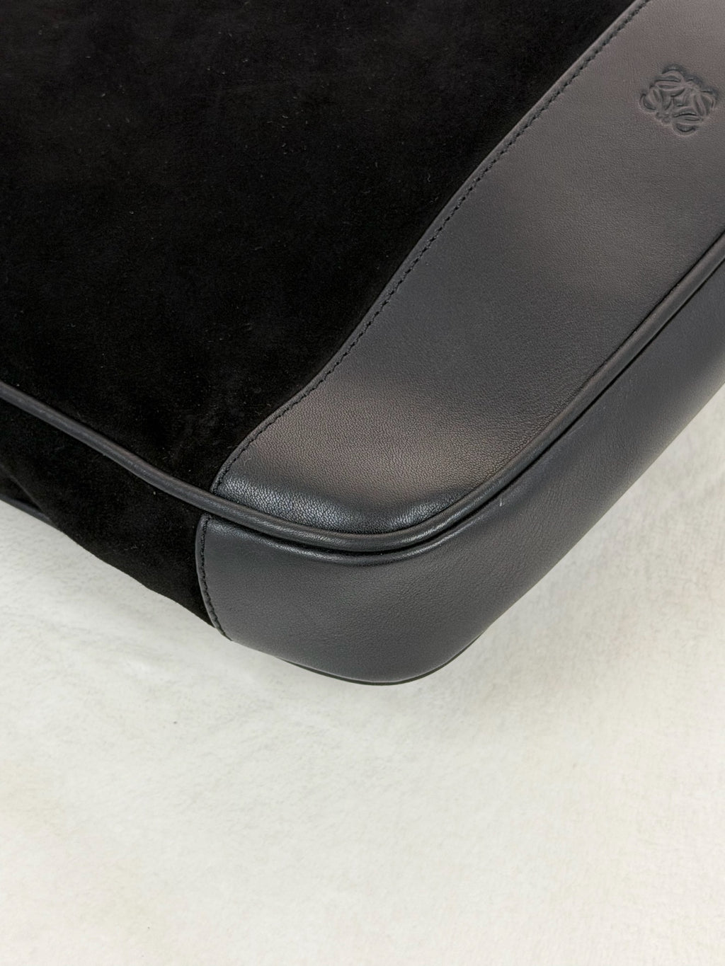 LOEWE Suede Black Shoulderbag