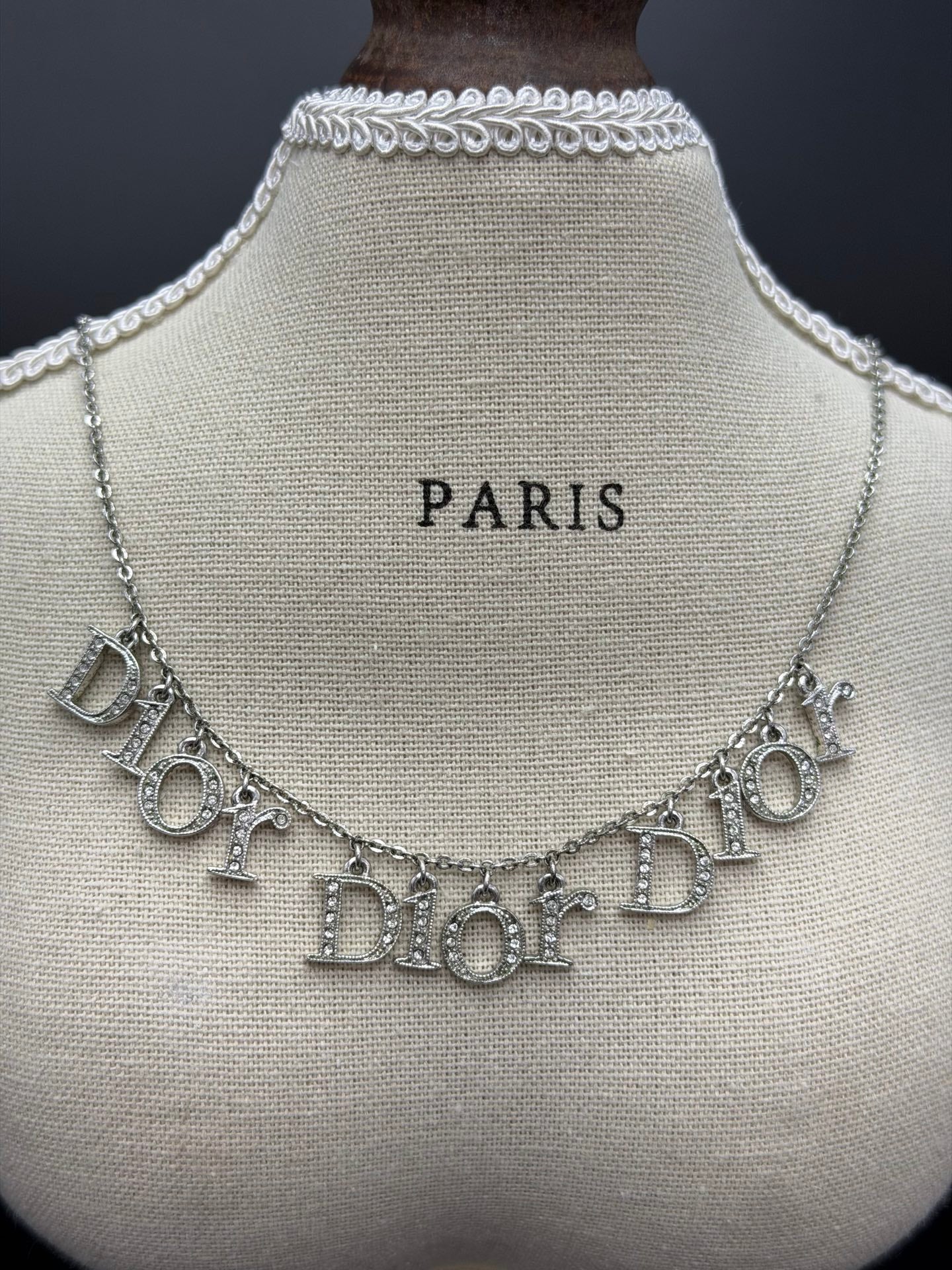DIOR Vintage  logo pattern Necklace