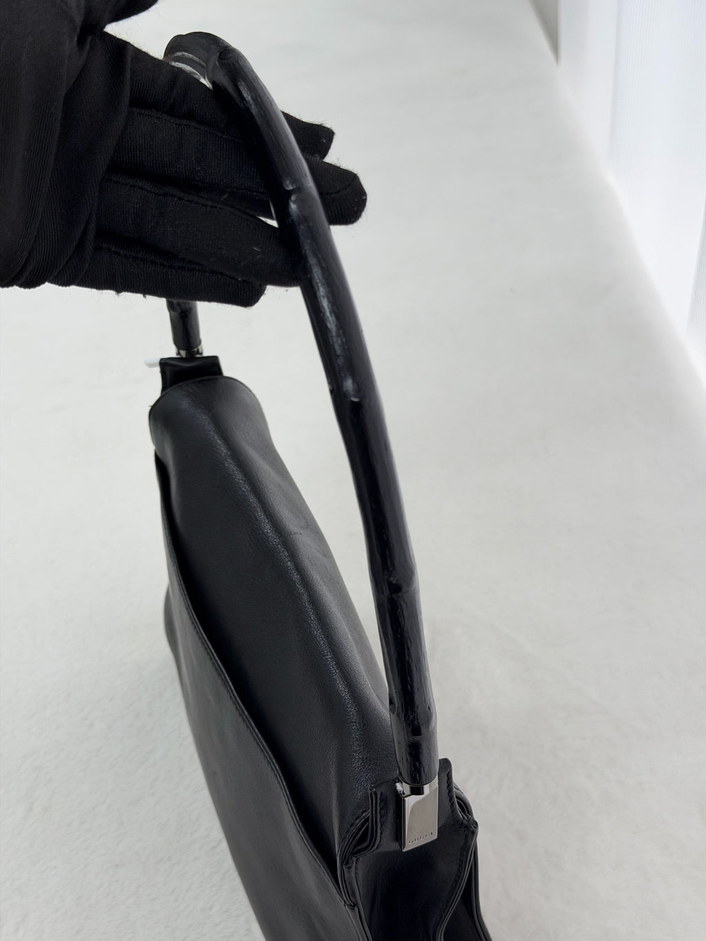 GUCCI Bamboo-handle Genuine Handbag
