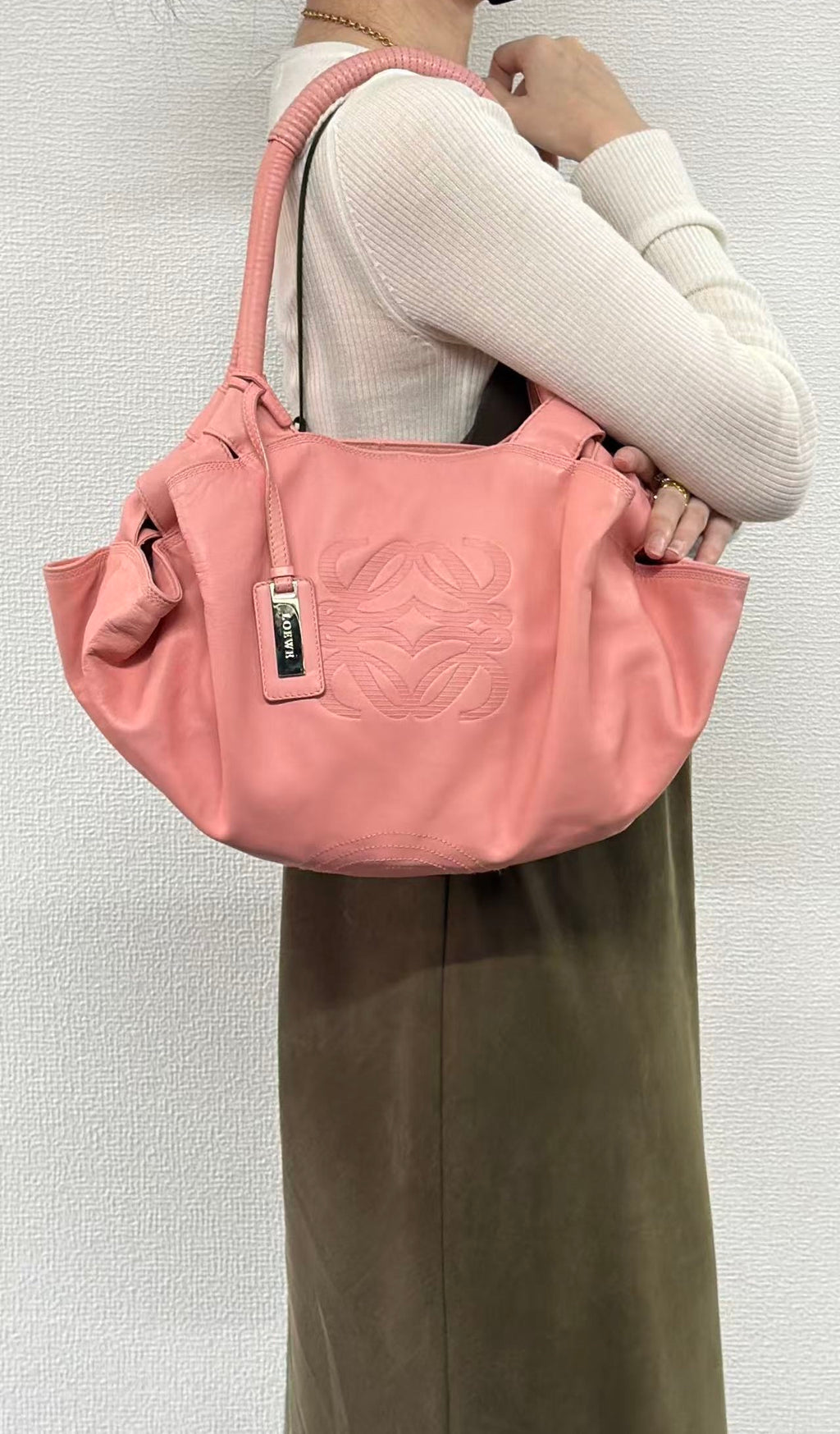 LOEWE Lambskin Pink Hobo bag