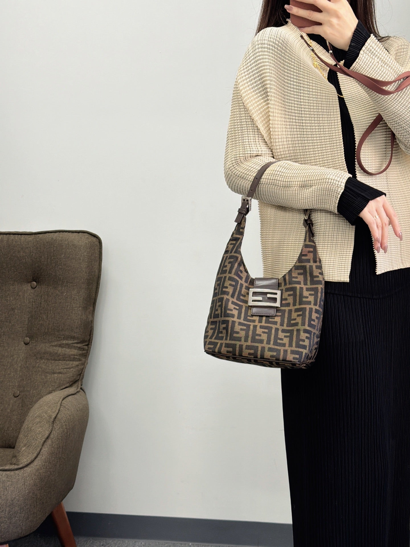 FENDI Zucca Mini Hobobag