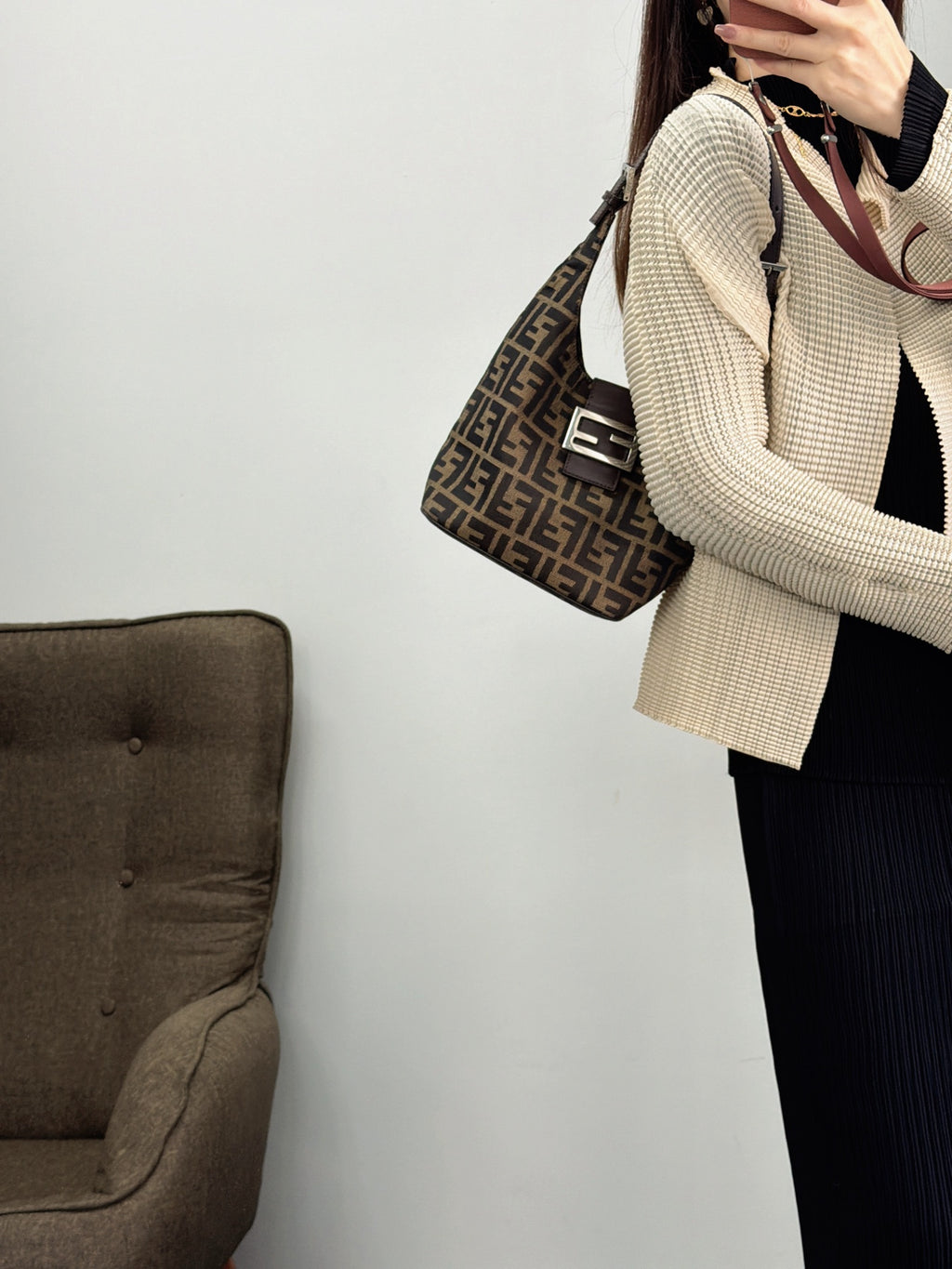FENDI Zucca Mini Hobobag