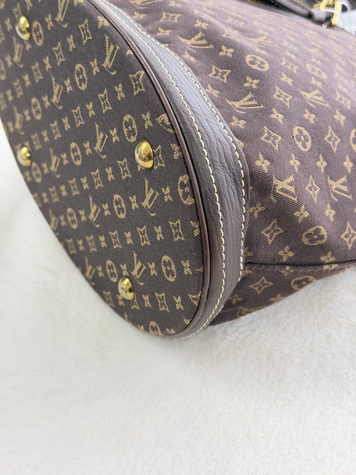 LOUIS VUITTON Monogram Denim Brown Totebag(Set)