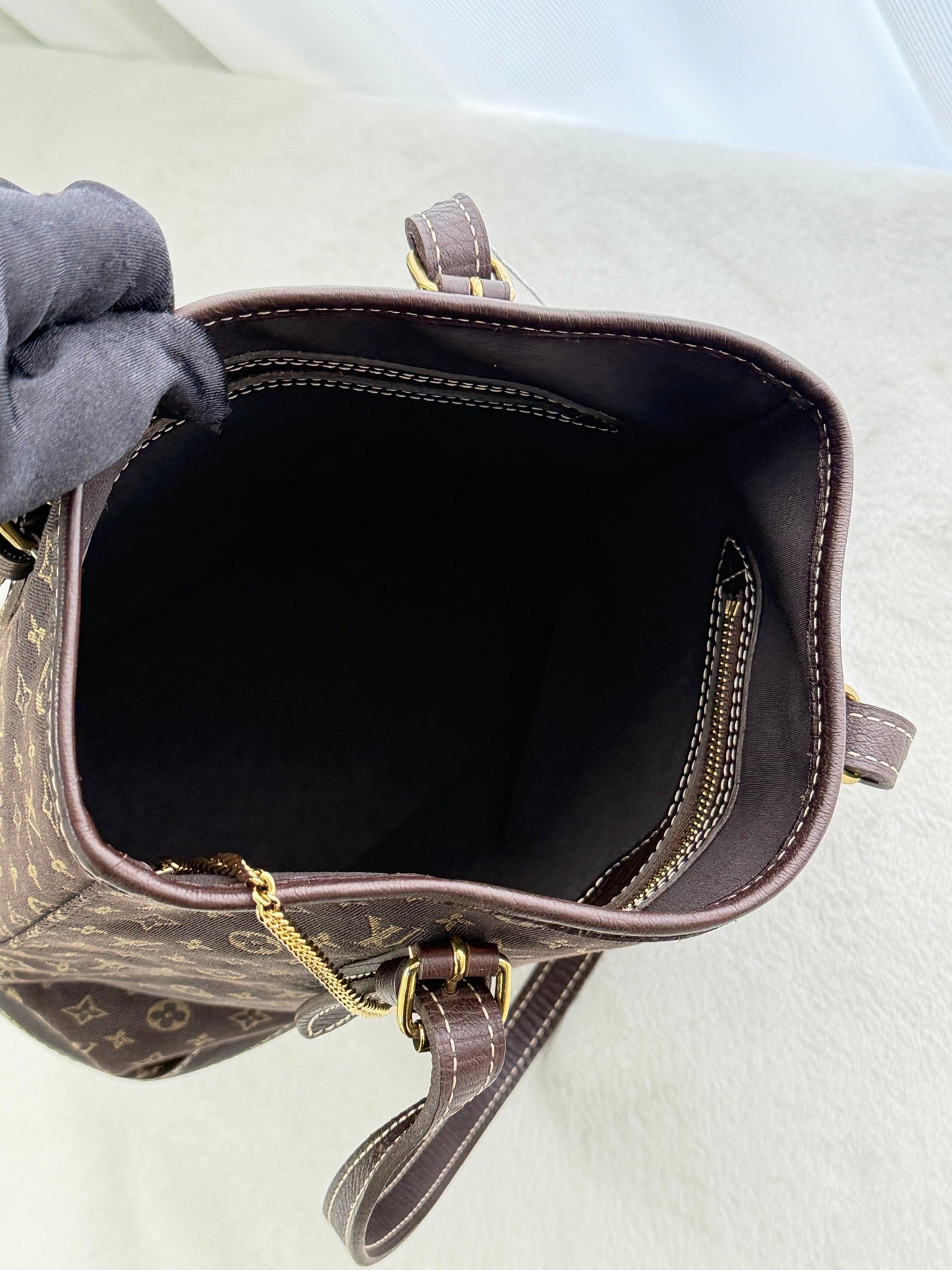 LOUIS VUITTON Monogram Denim Brown Totebag(Set)