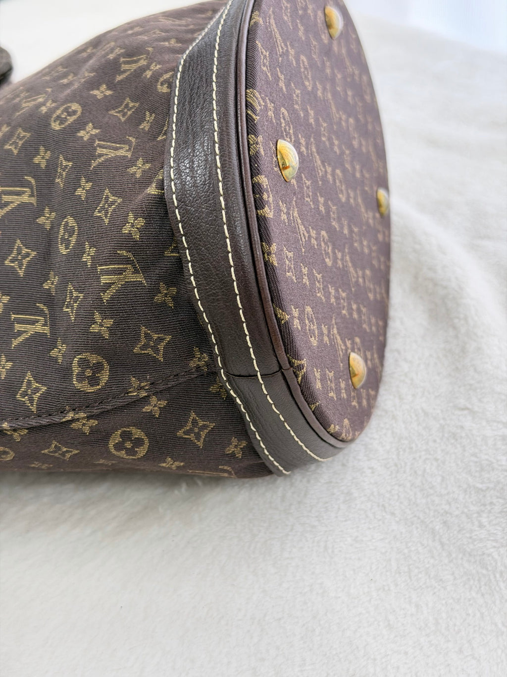 LOUIS VUITTON Monogram Denim Brown Totebag(Set)