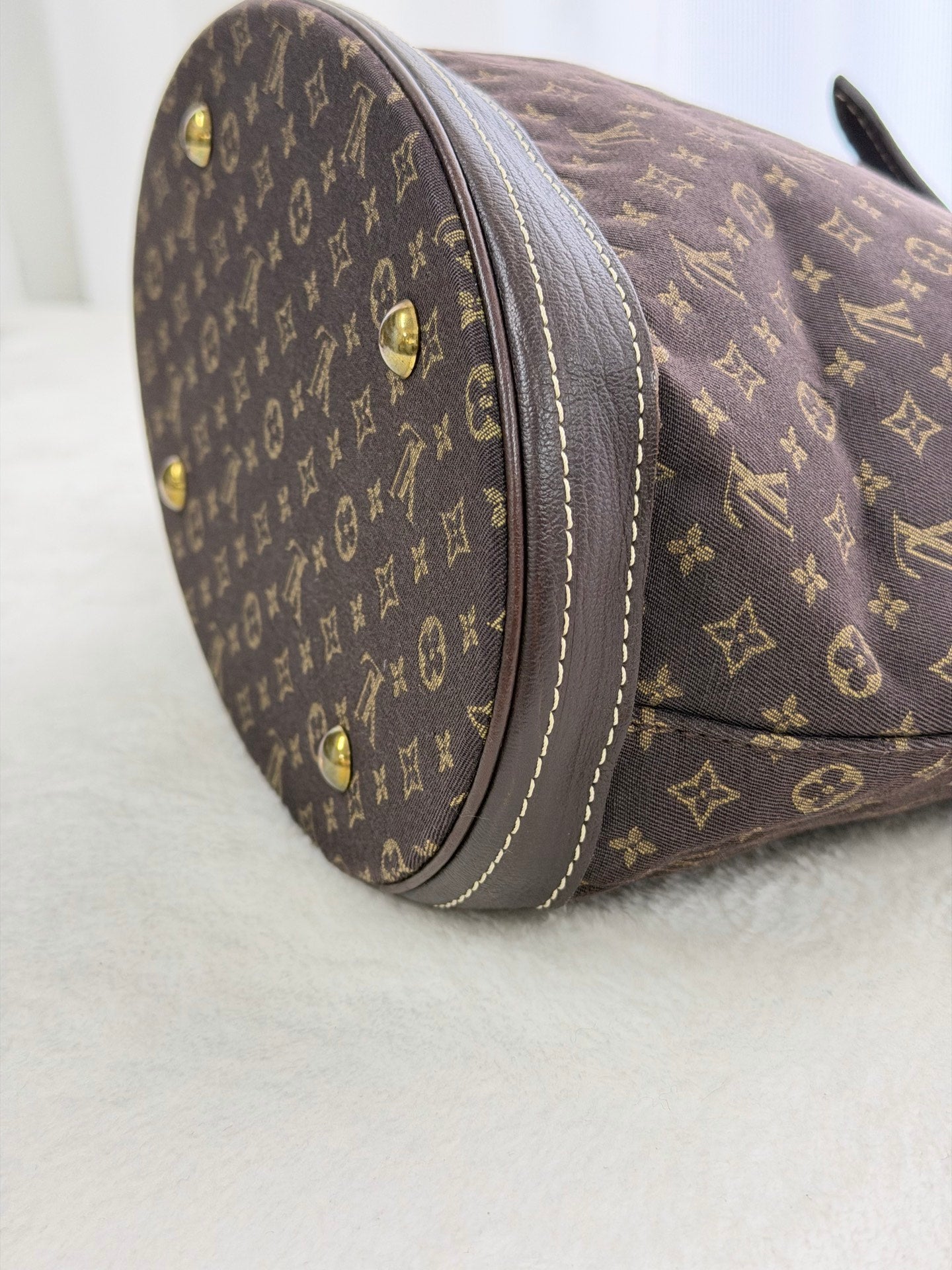 LOUIS VUITTON Monogram Denim Brown Totebag(Set)