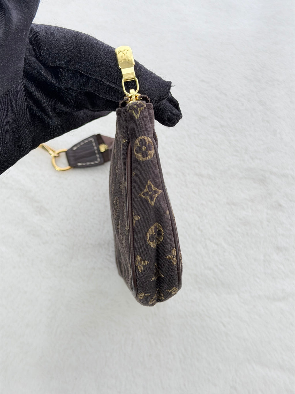 LOUIS VUITTON Monogram Denim Brown Totebag(Set)